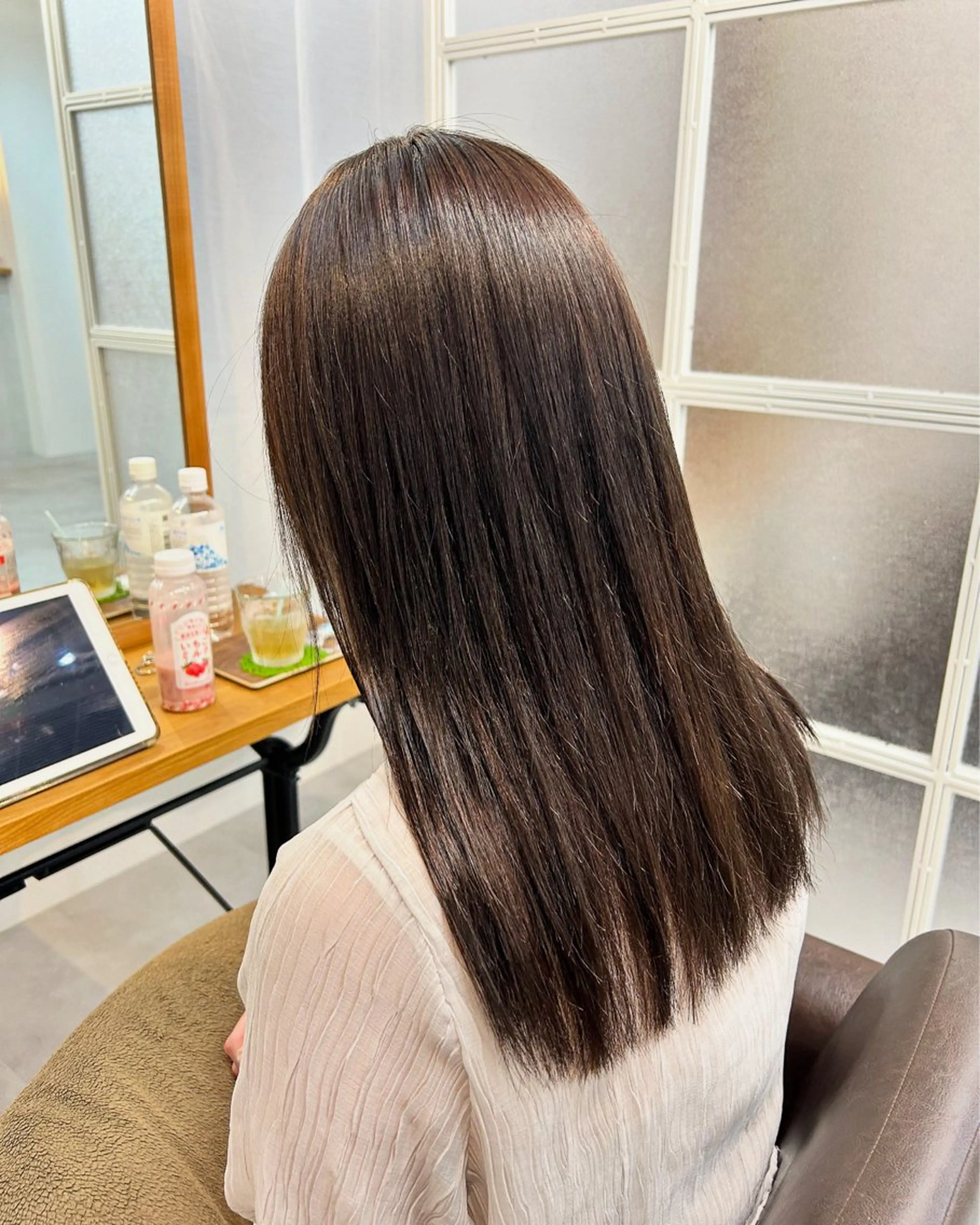 ロング カラー カット ヘアカラー 縮毛矯正 後藤紗英/髪質改善 /オリーブベージュのヘアスタイル