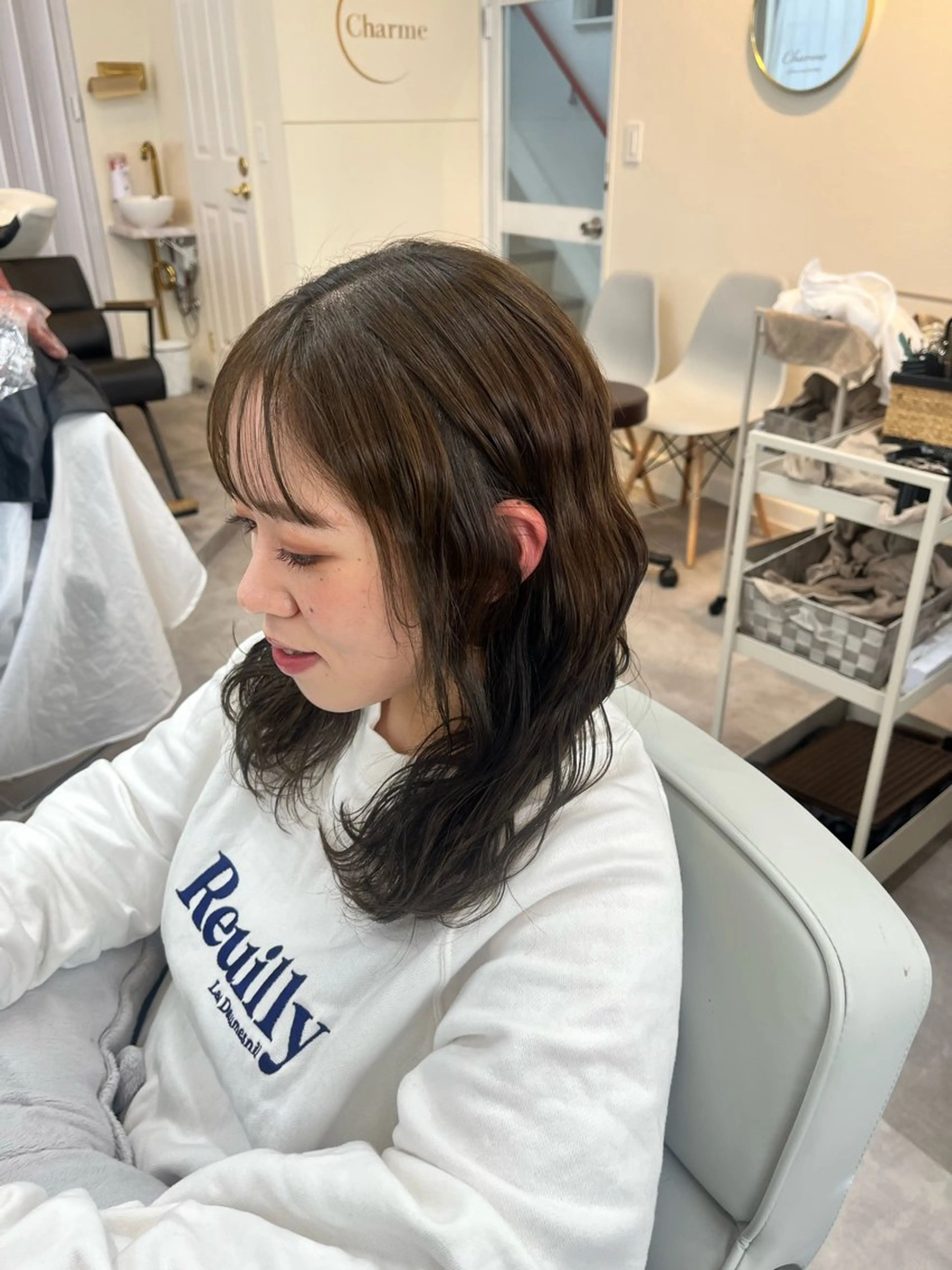 ミディアム カラー カット ヘアカラー 佐藤 瑚碧のヘアスタイル