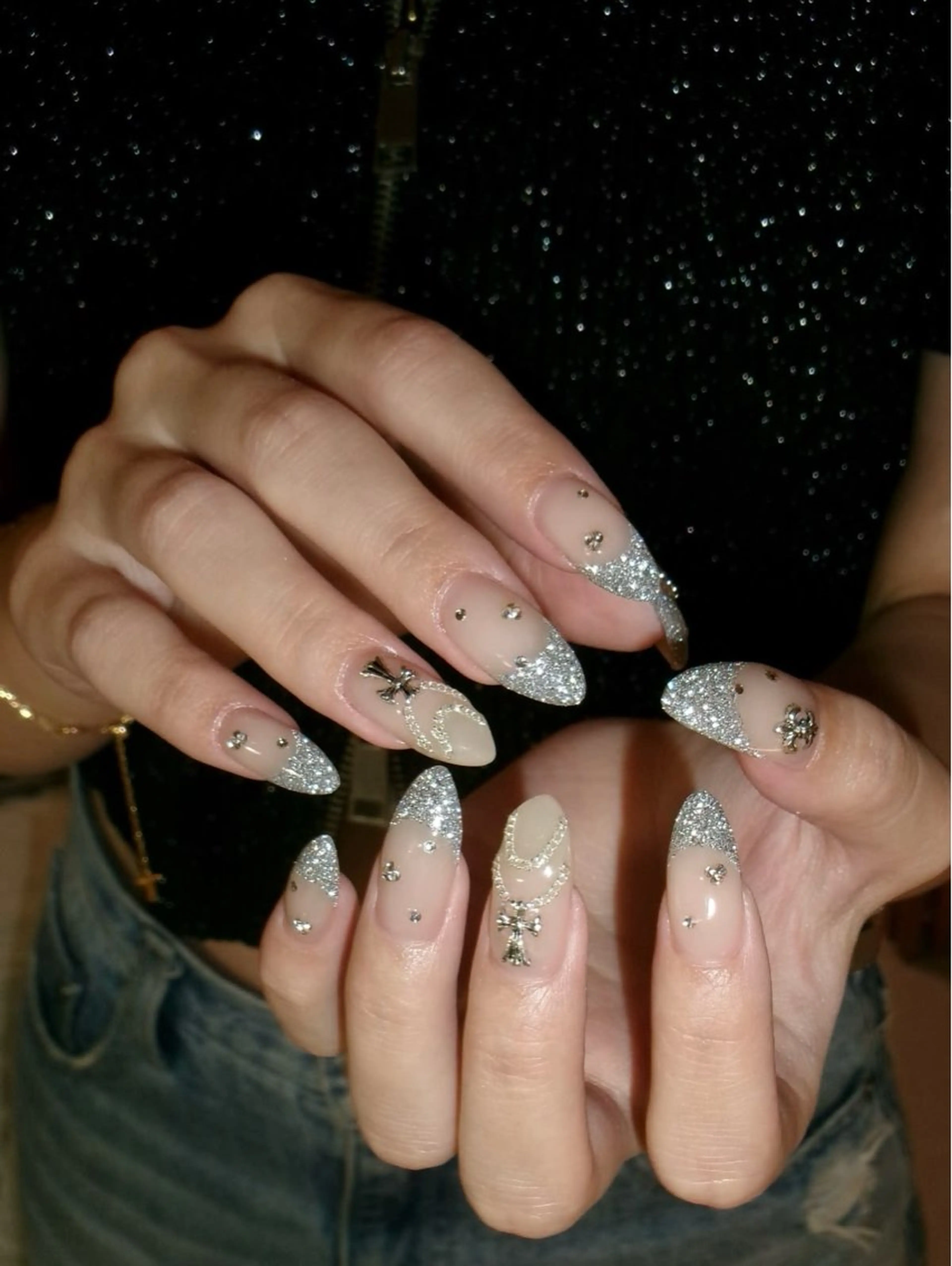 ネイル 韓国ネイル 持ち込み ニュアンスネイル ネイルチップ 冬ネイル RINN ANA.CHUOのネイルデザイン