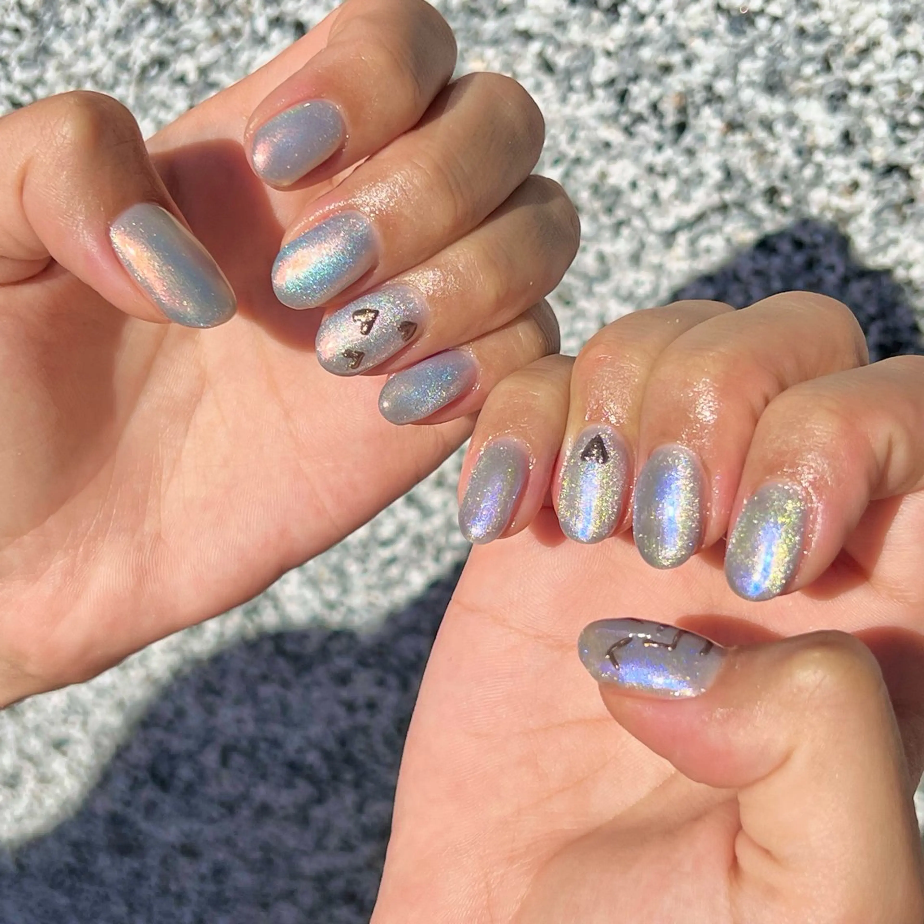 ネイル オーロラネイル マグネットネイル Sant Esperanzaのネイルデザイン