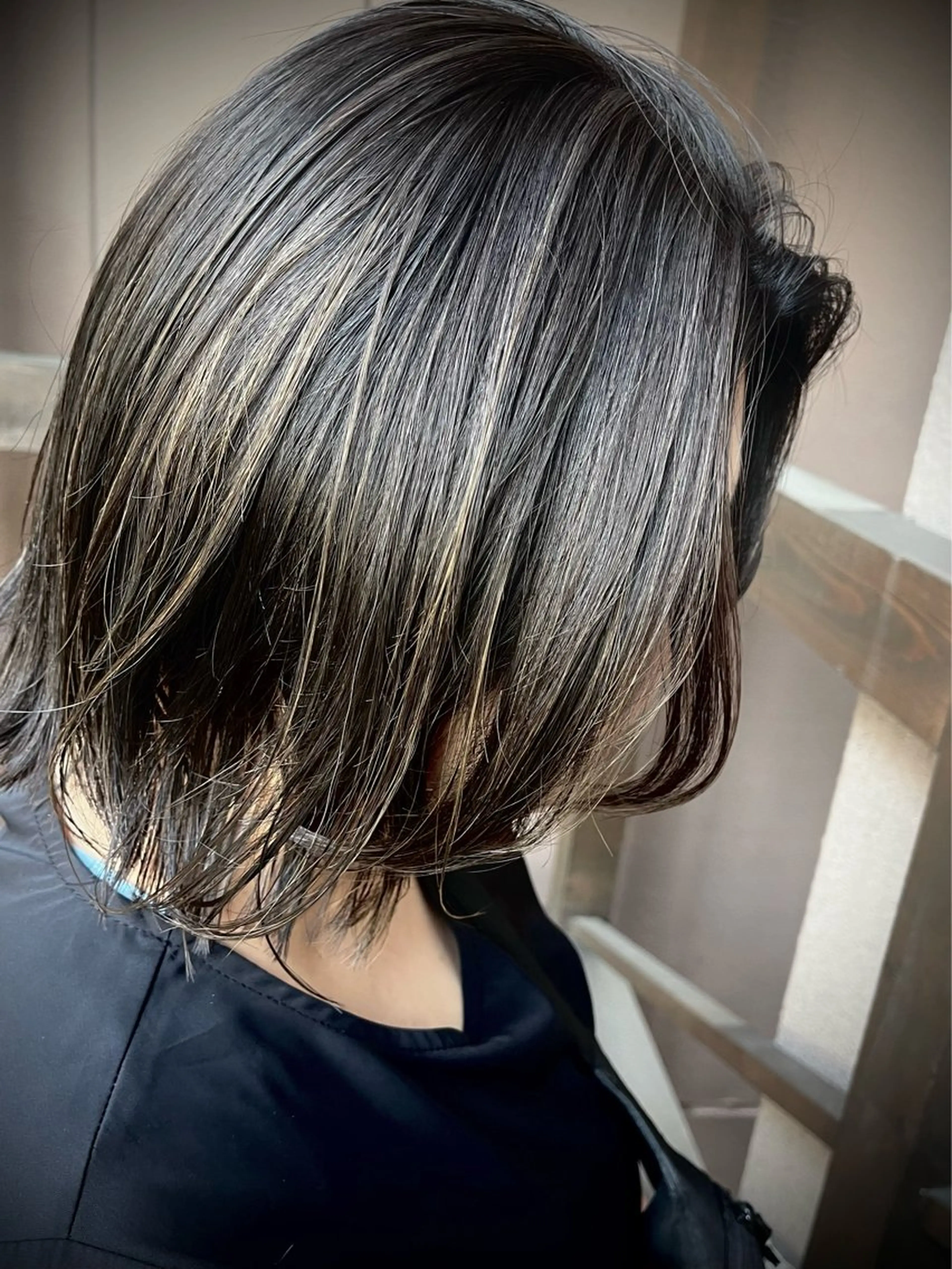 ミディアム ハイライト カット ヘアカラー トリートメント ママ美容師 ＊ヒマワリのヘアスタイル