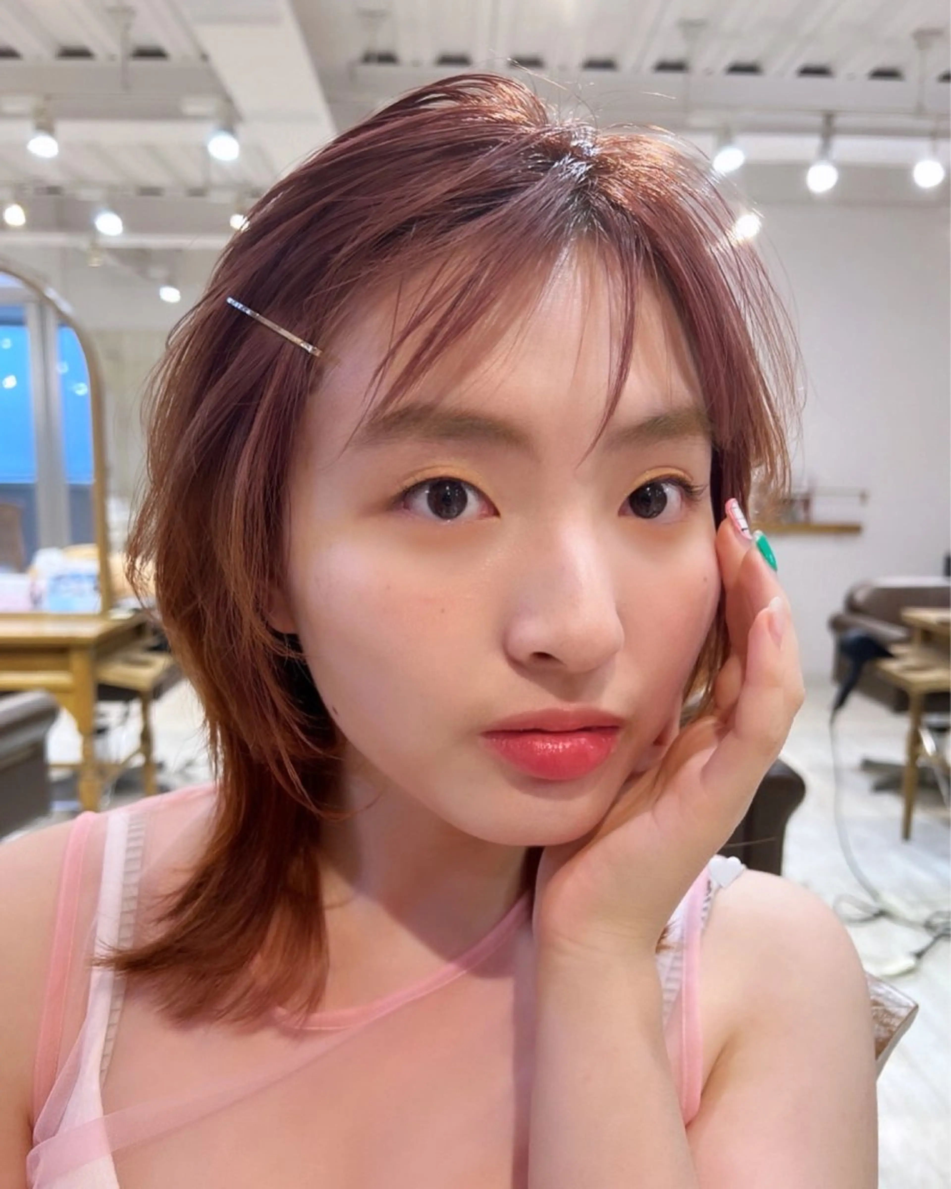 ミディアム カラー ヘアカラー 韓国ヘア 🎀華澄のヘアスタイル