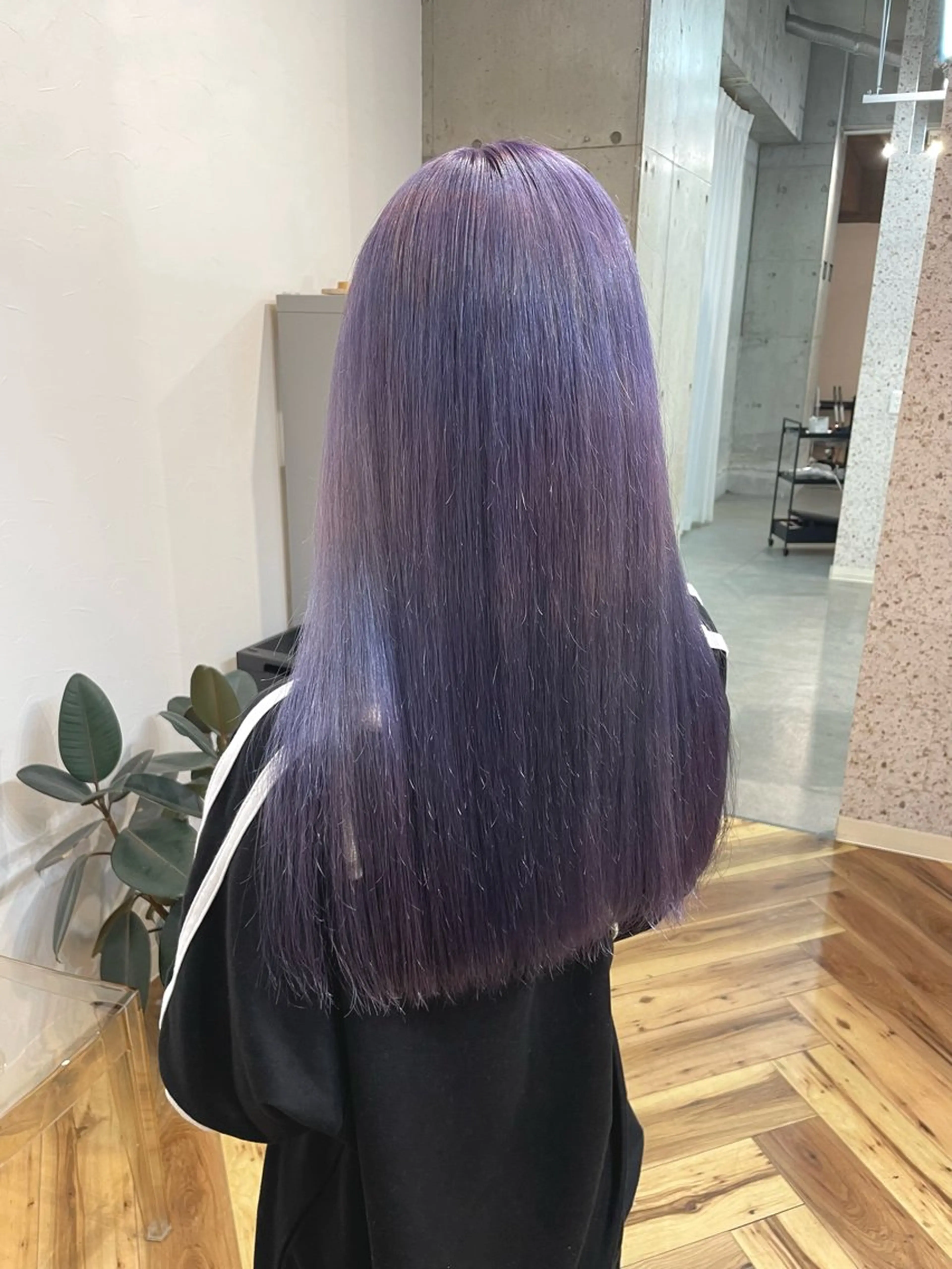 ロング カラー ディープラベンダー ラベンダーカラー SHOTO ハイトー ン/ブロンドカラーのヘアスタイル