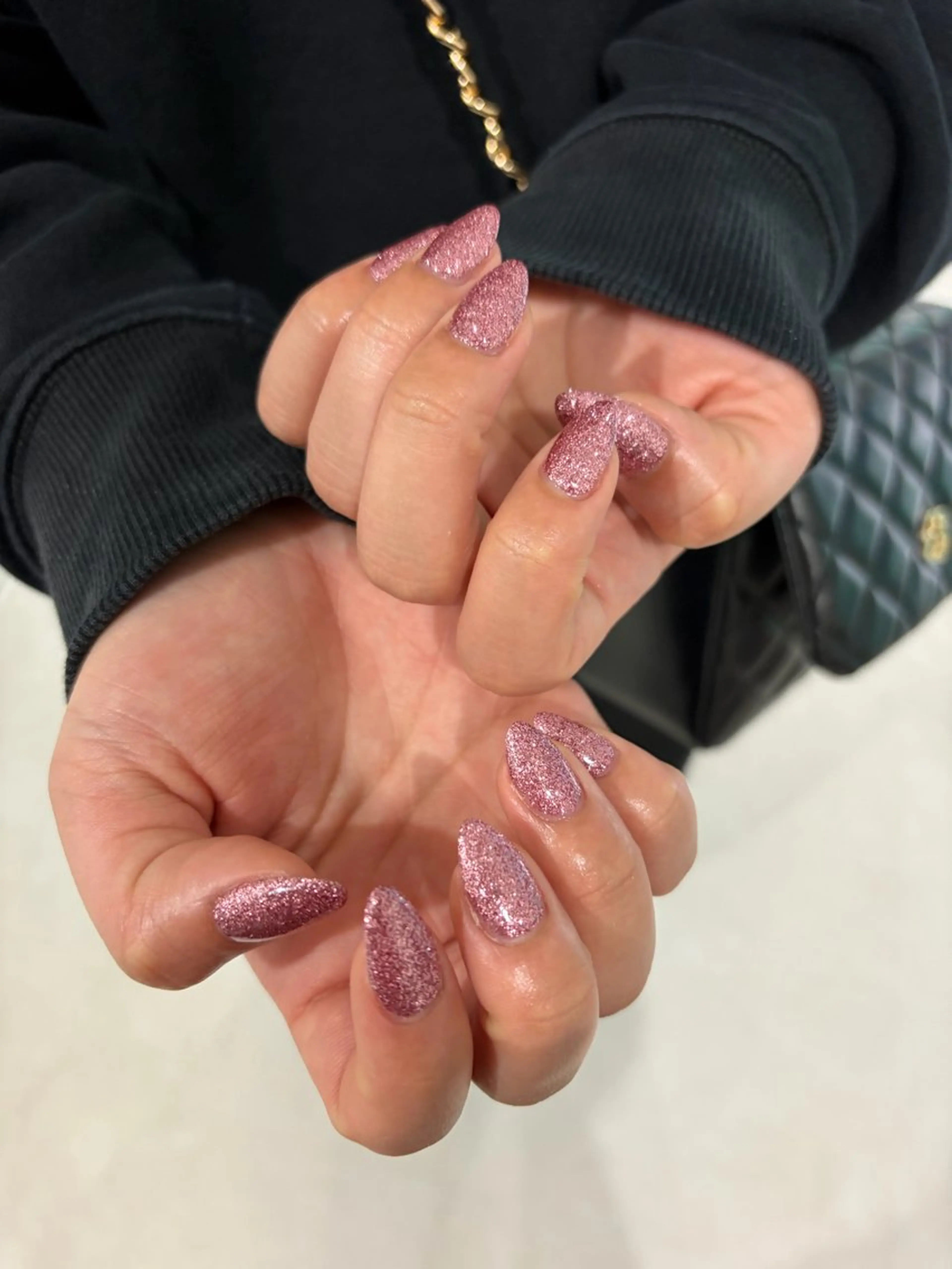 ネイル キラキラネイル ピンク ハンドネイル Mermaid Nail saraのネイルデザイン