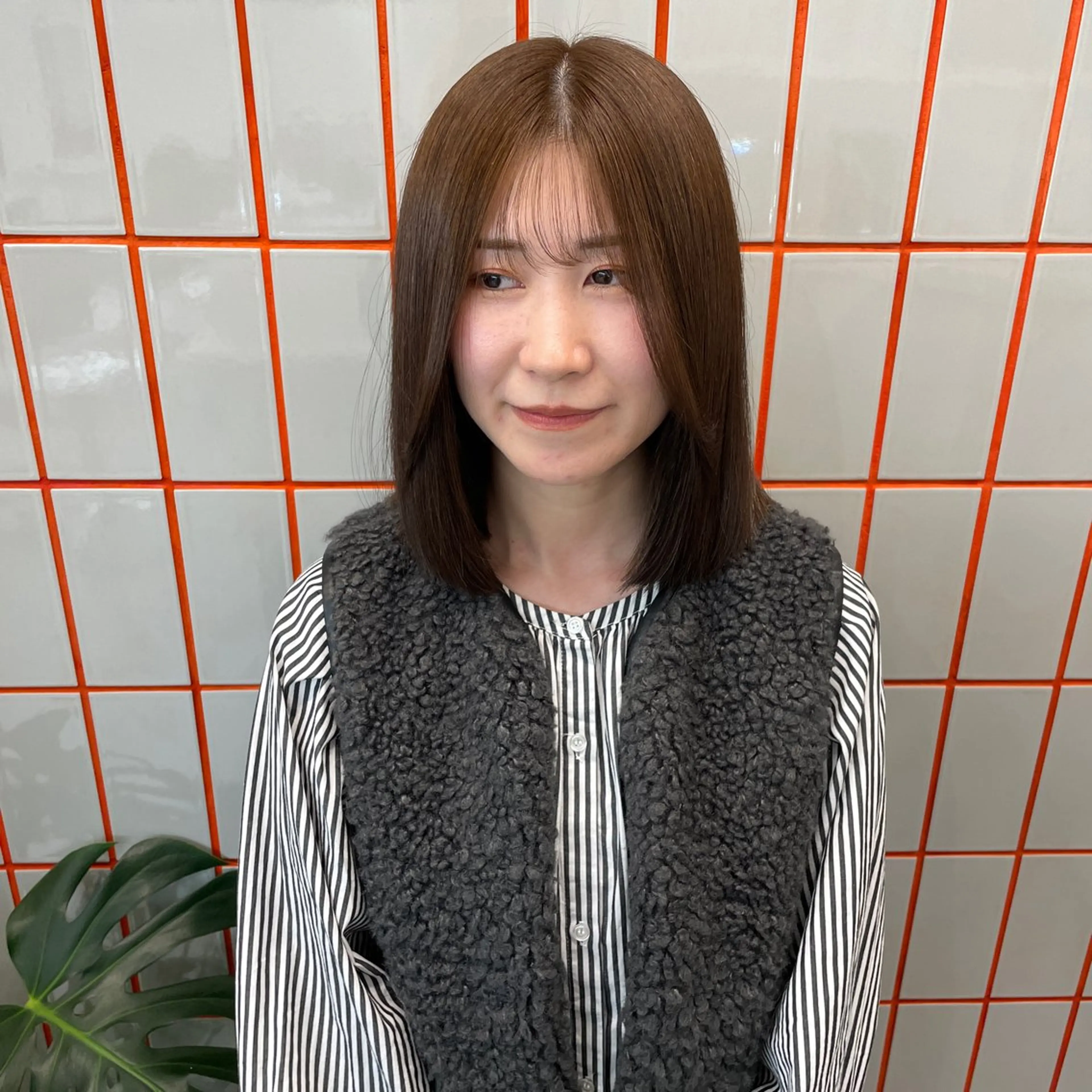 ミディアム グレージュ/ベージュ 🎀momo🎀のヘアスタイル