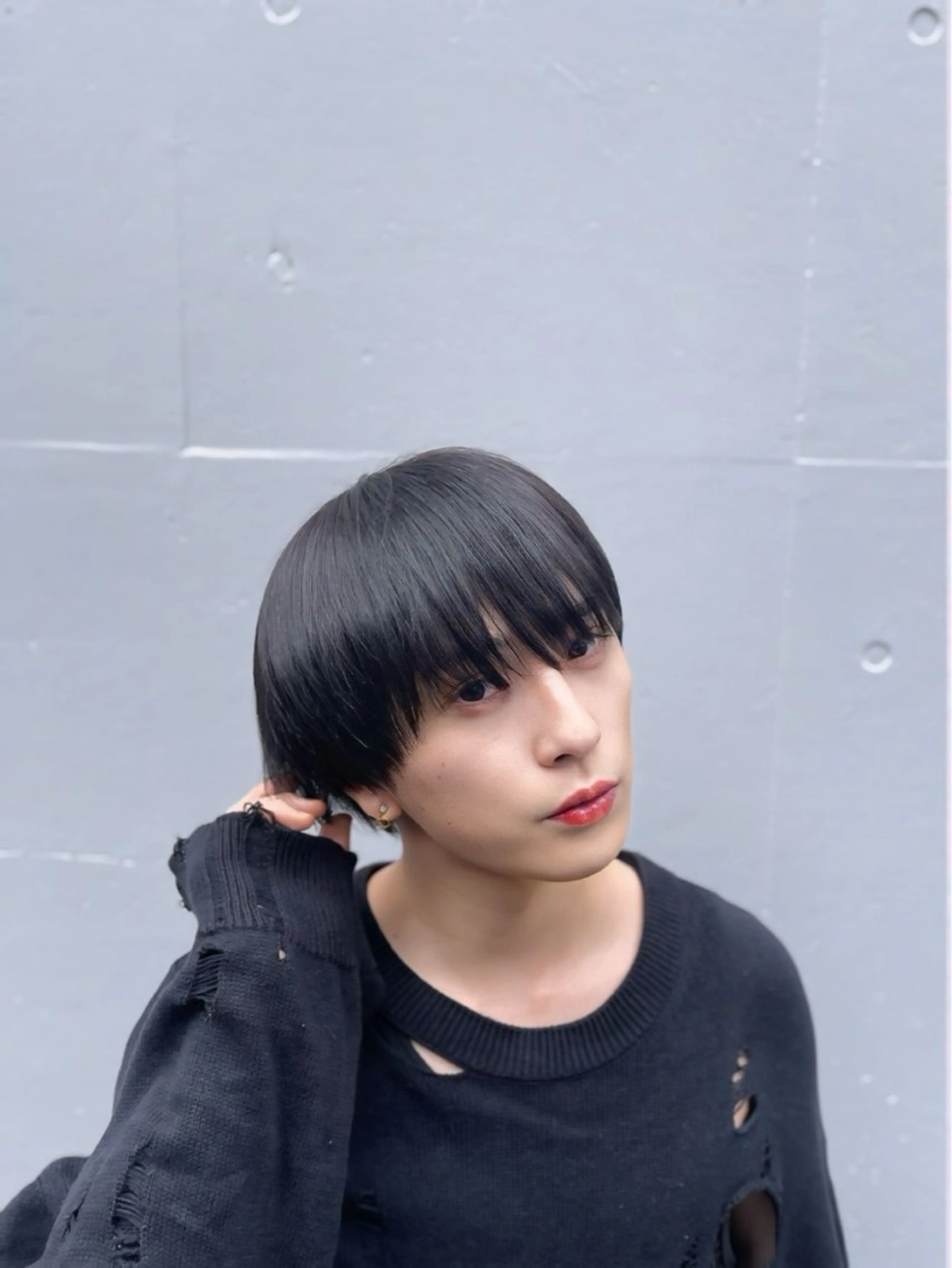 カラー メンズ ヘアカラー SERINA/ウルフ 、デザインカラーのヘアスタイル