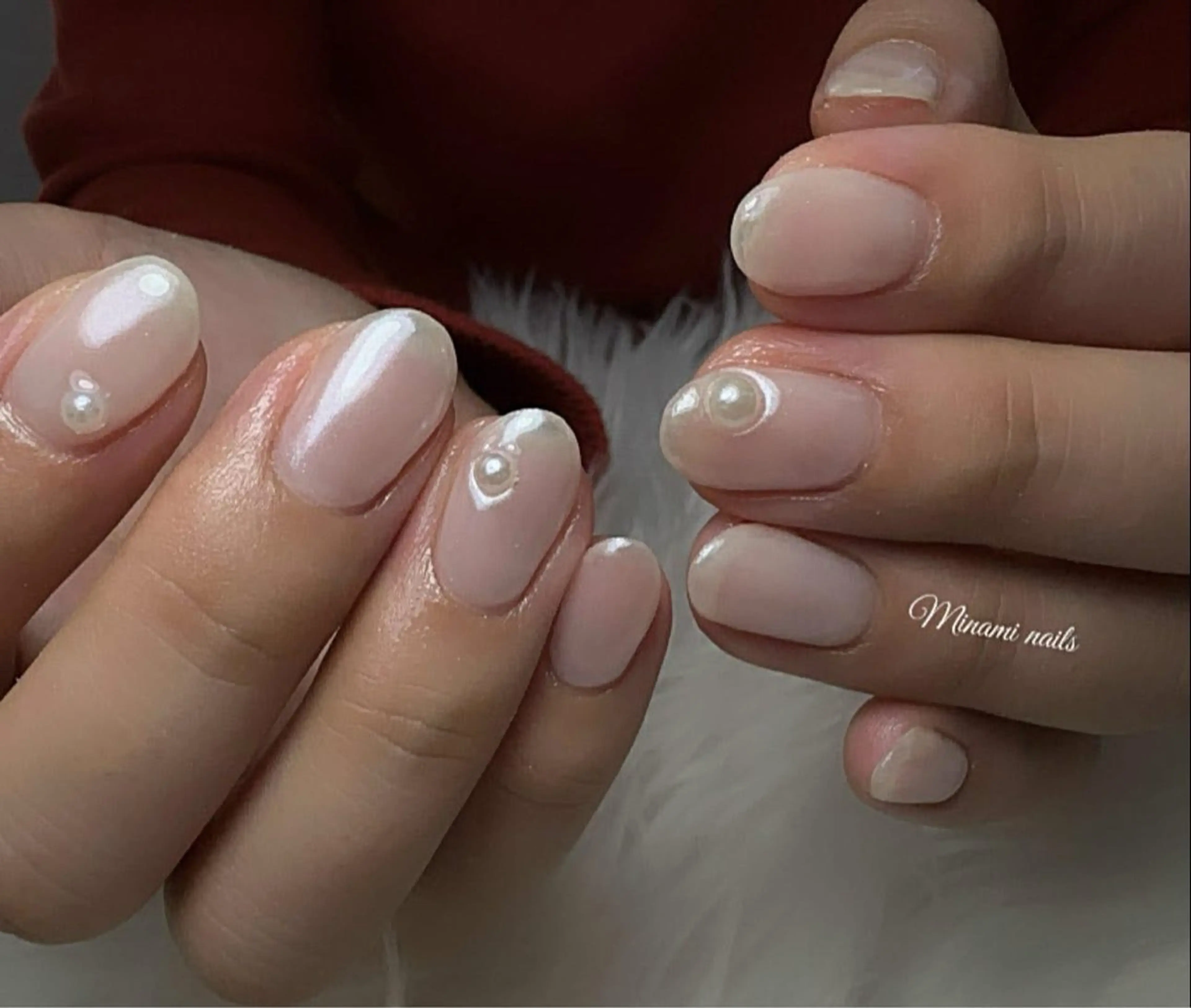 ネイル アートネイル オーロラネイル ガーリー キラキラネイル 韓国ネイル Minami Nailsのネイルデザイン