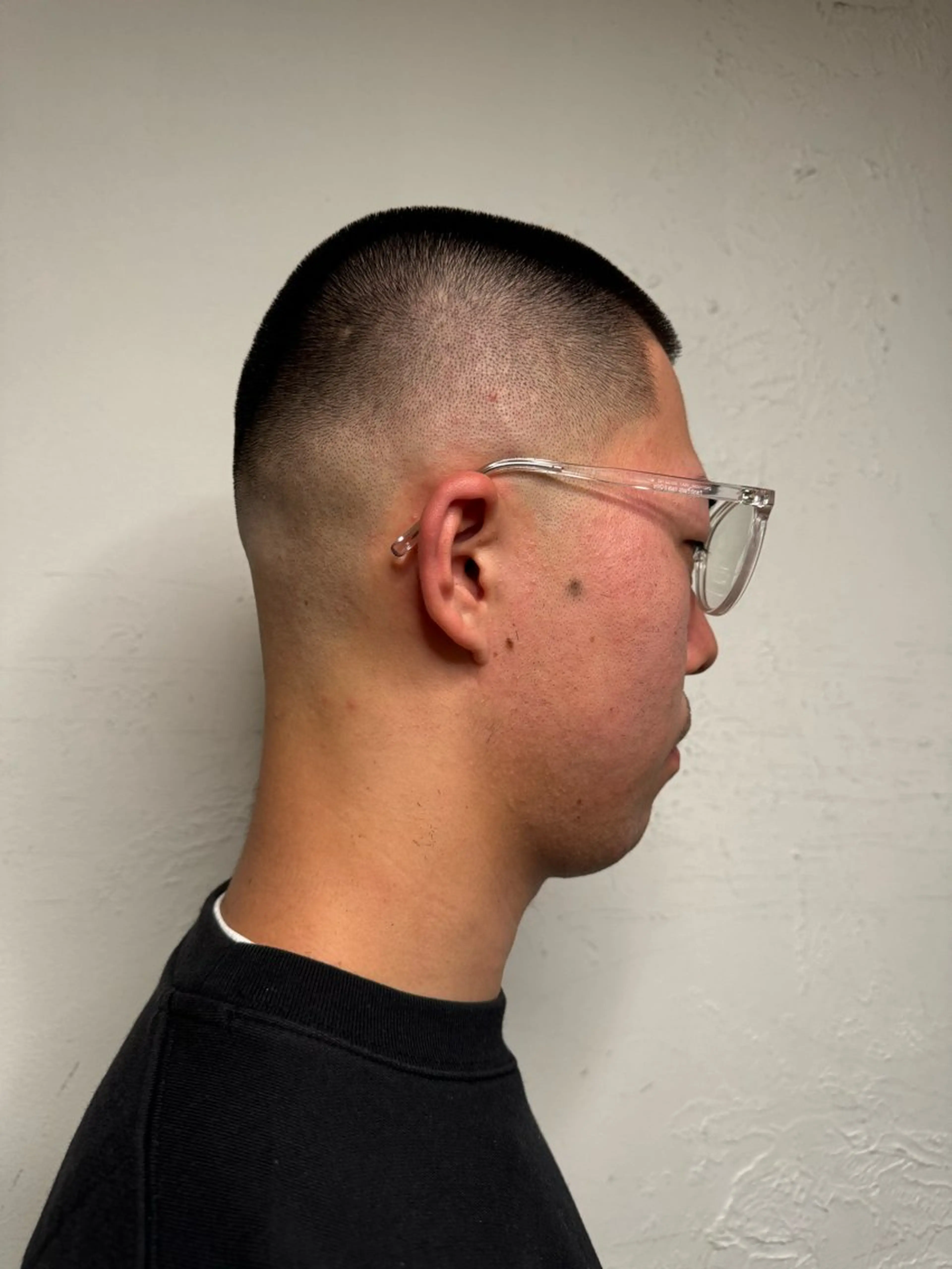 ショート メンズ ボウズ センターパート ダウンパーマ フェードカット メンズハイライト カット トリートメント 💈メンズ特化💈 TASUKUのヘアスタイル