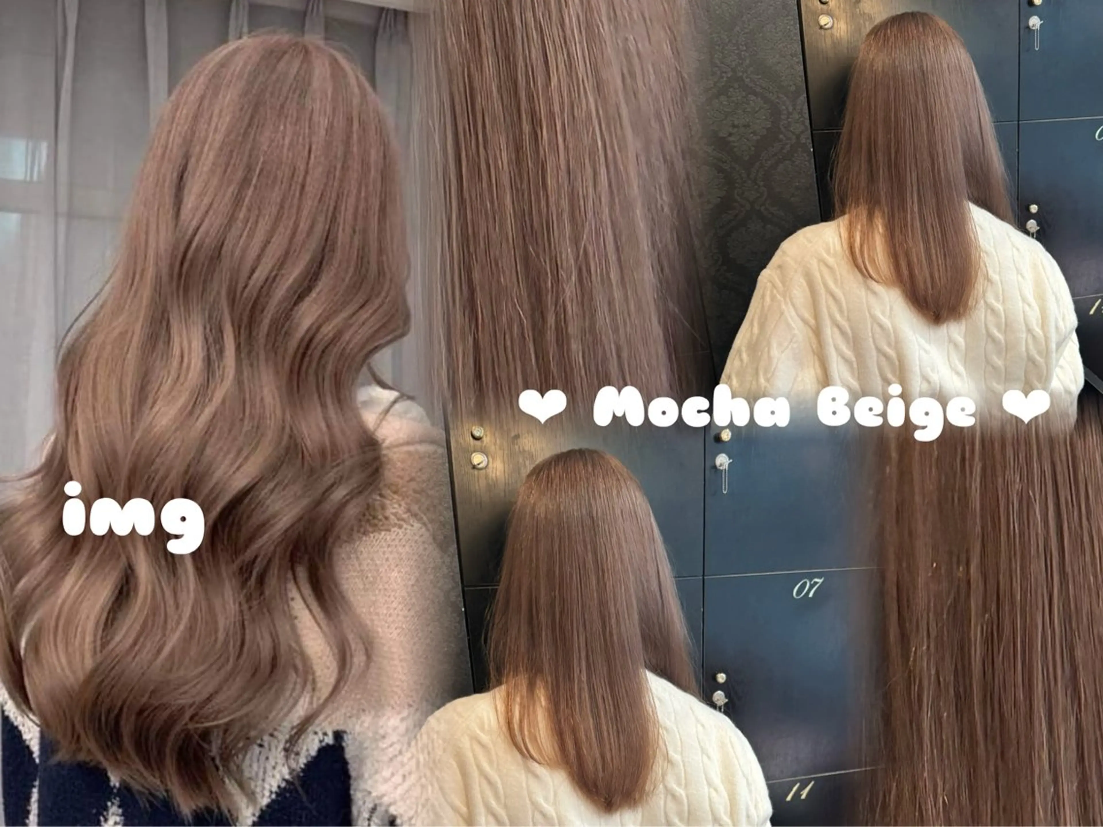 セミロング カラー ベージュカラー モカベージュ ヘアカラー トリートメント 🫧🧸カラーヘアメ 🫧MIO🧸🫧のヘアスタイル