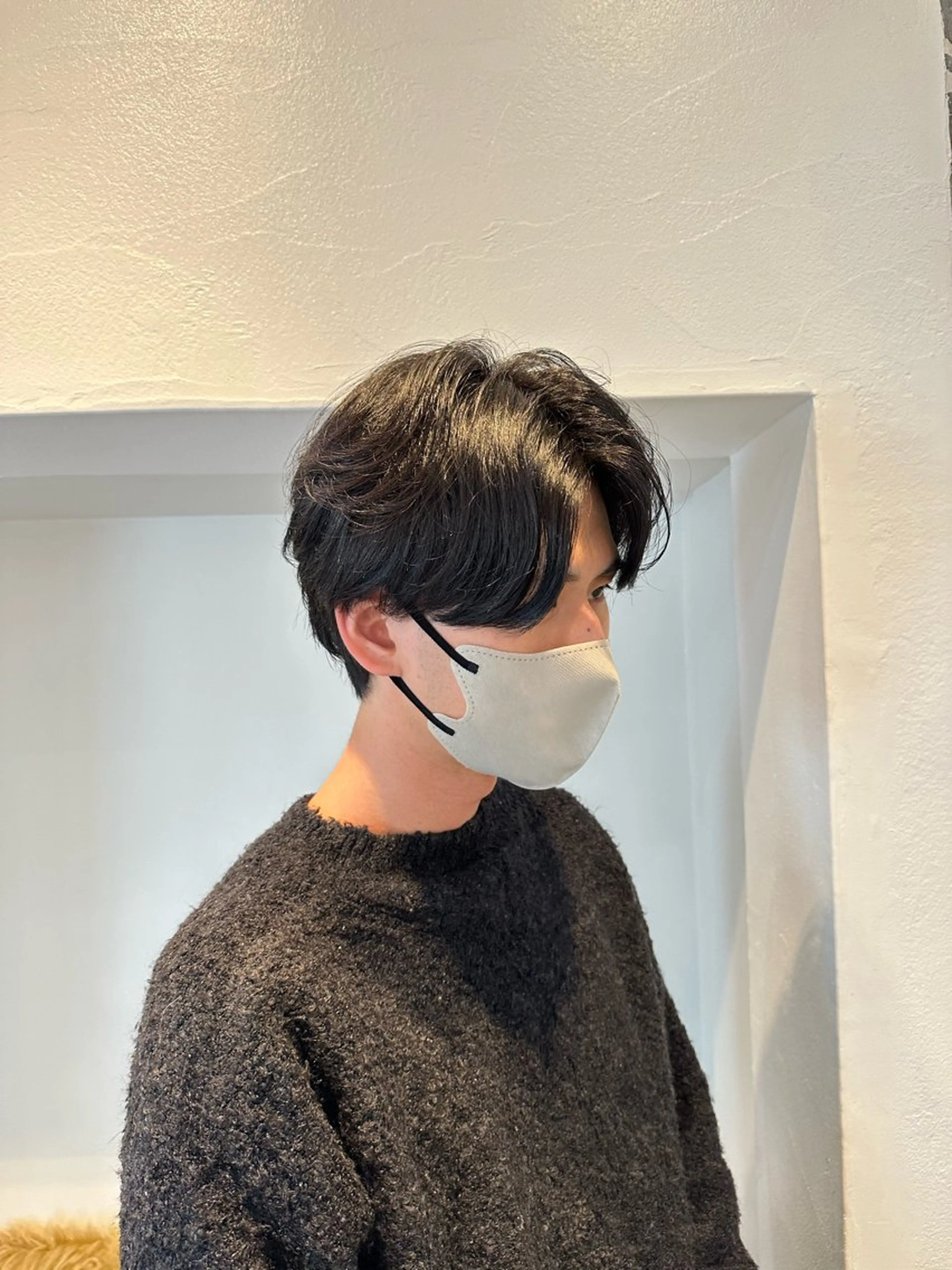 メンズ ブリーチなしベージュ カラー佐藤華厘のヘアスタイル