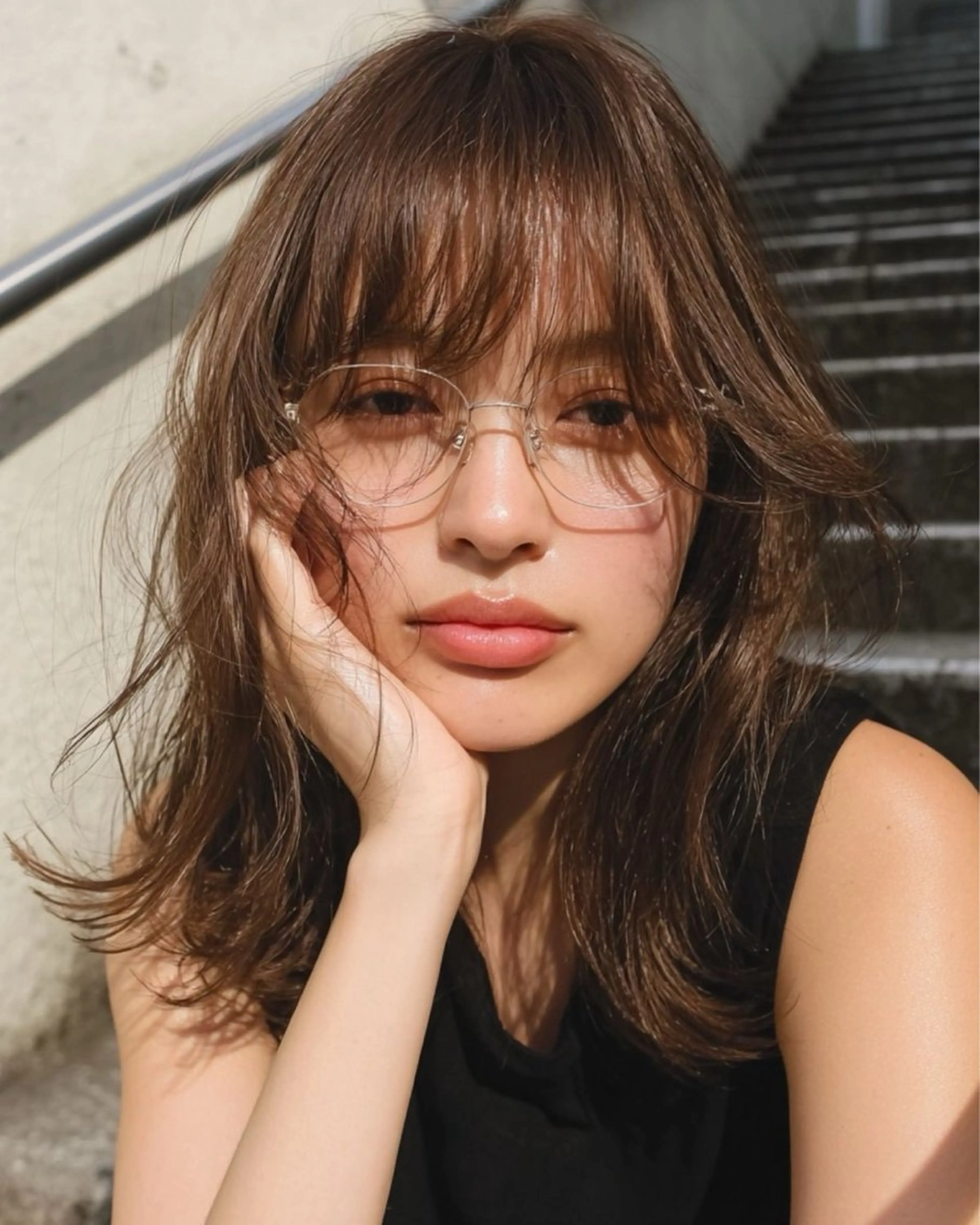 セミロング ブリーチ/レイヤー 🐥HIYORIのヘアスタイル