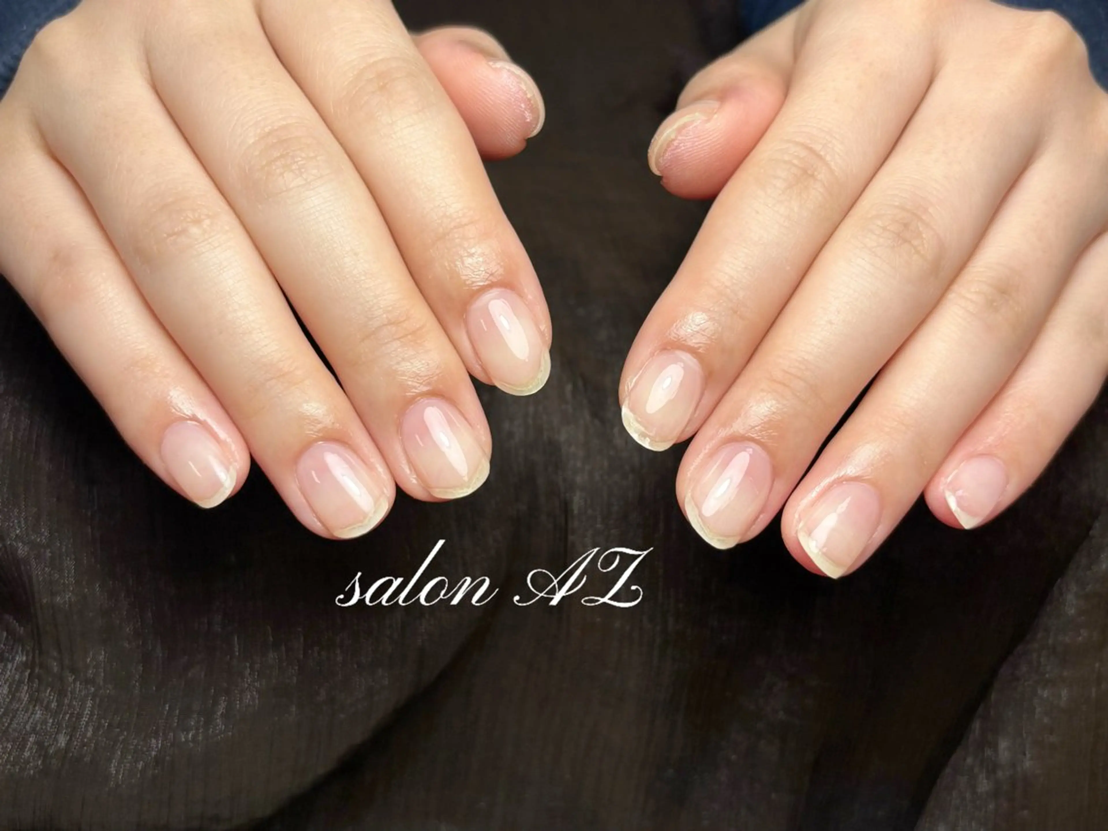 ネイル クリアネイル 長さ出し フットネイル フレンチネイル マグネットネイル salon AZのネイルデザイン