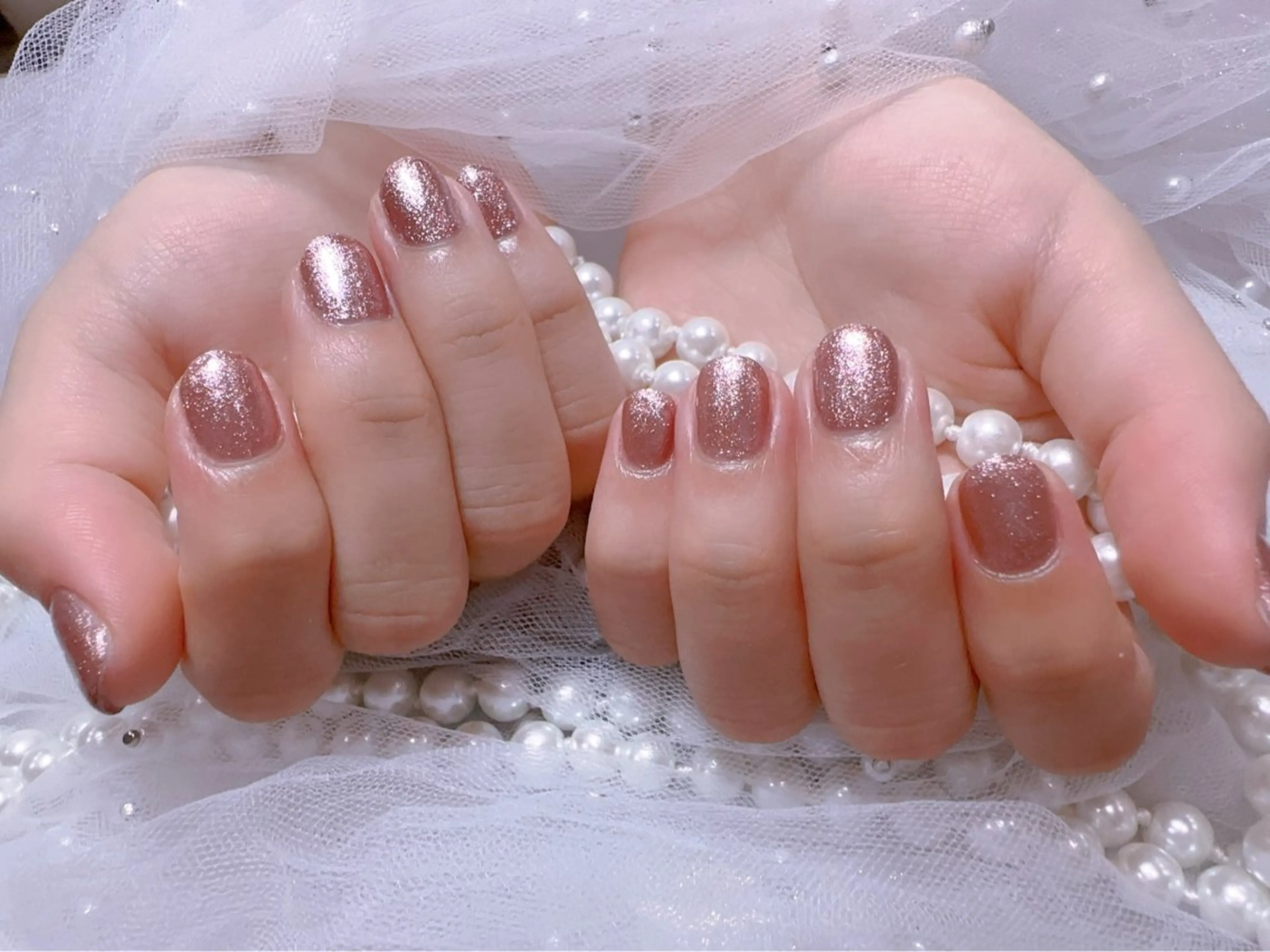 ネイル アートネイル フラッシュネイル フレンチネイル ガラスフレンチ グラデーション ハンドネイル You&Me Miyuのネイルデザイン