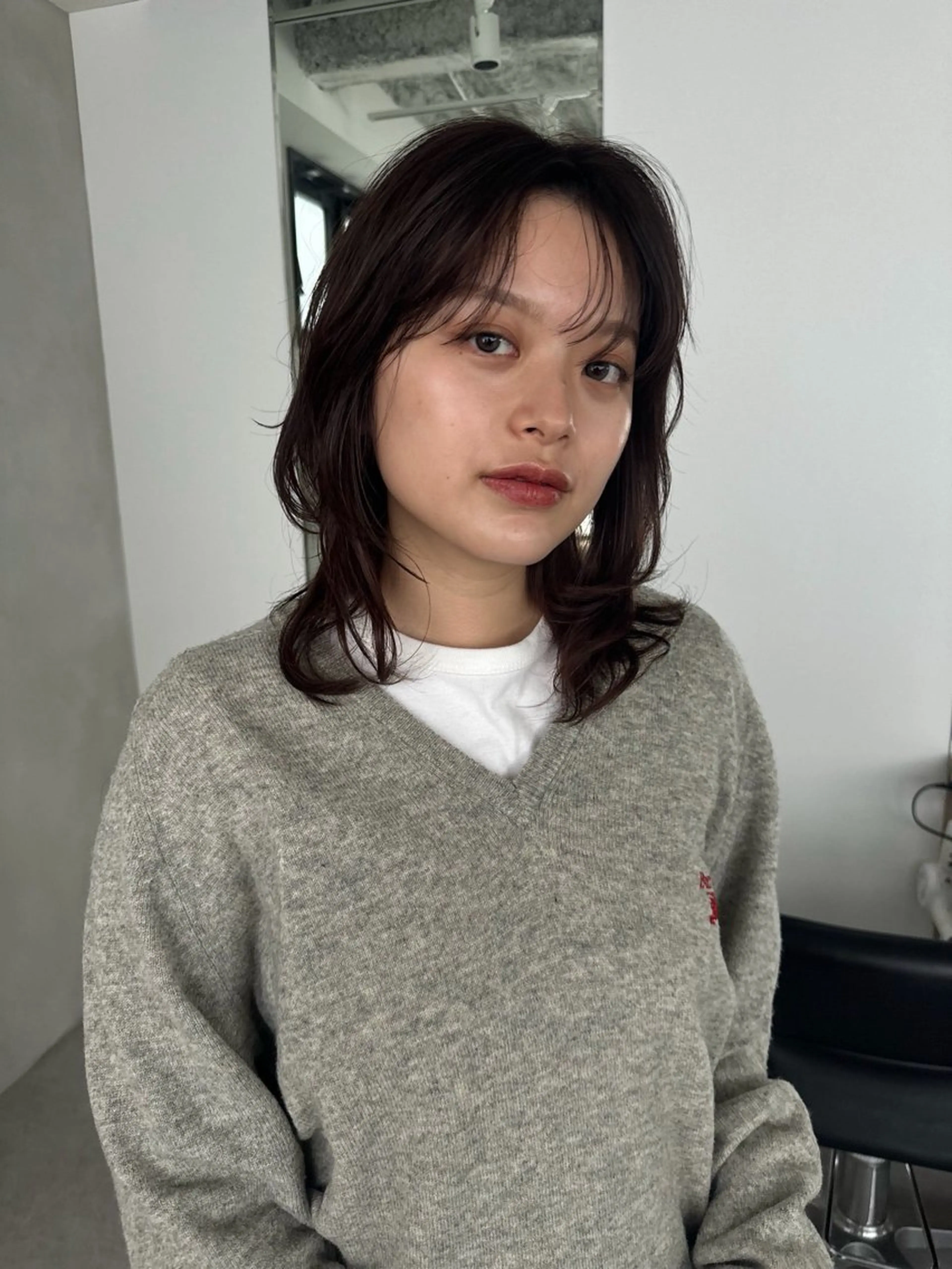 ミディアム 透明感カラー/似合わ せカット/大島実加永のヘアスタイル