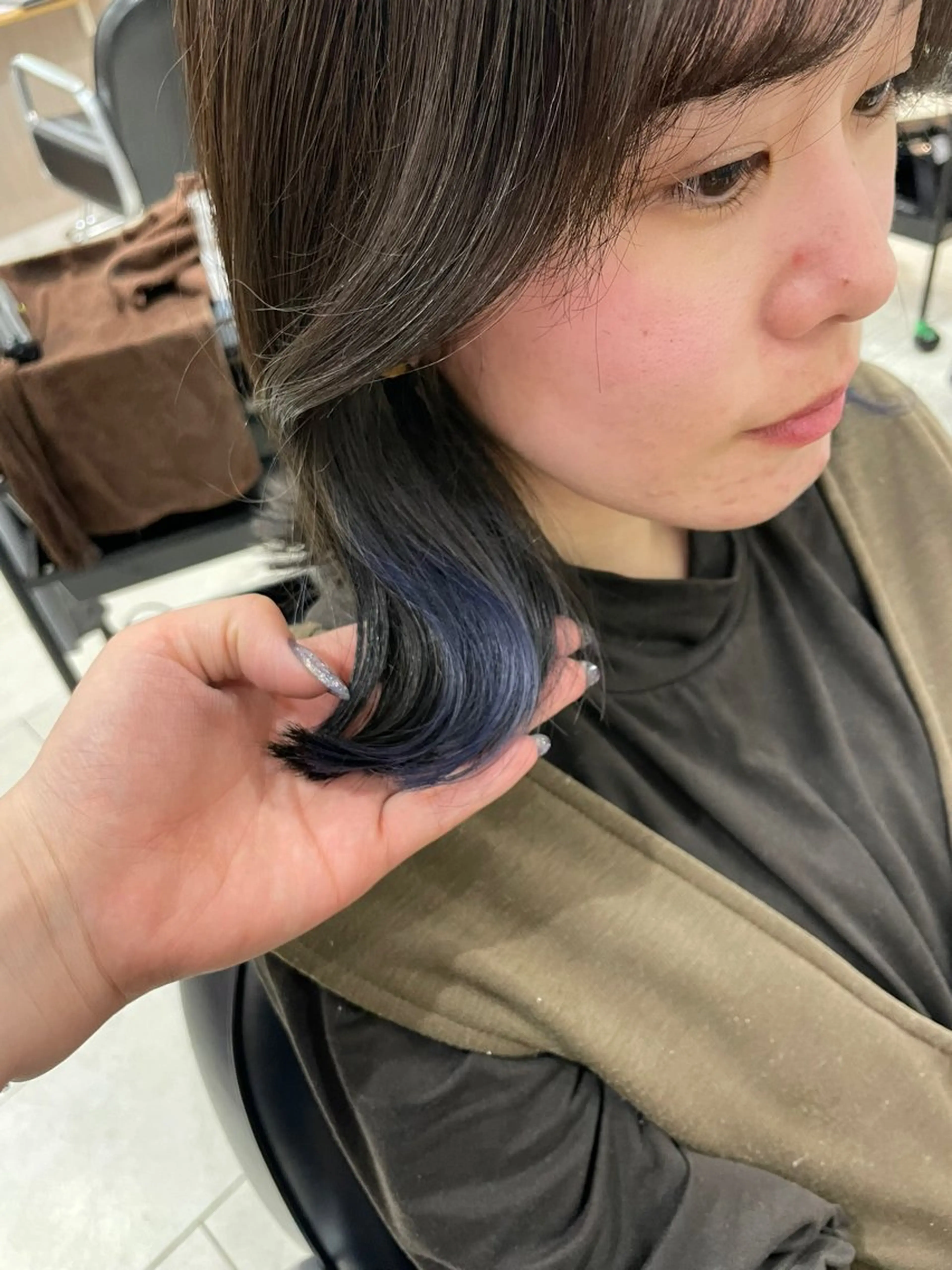 ミディアム カラー Hika.ハイトーン 髪質改善🩵ᩚ🫧のヘアスタイル