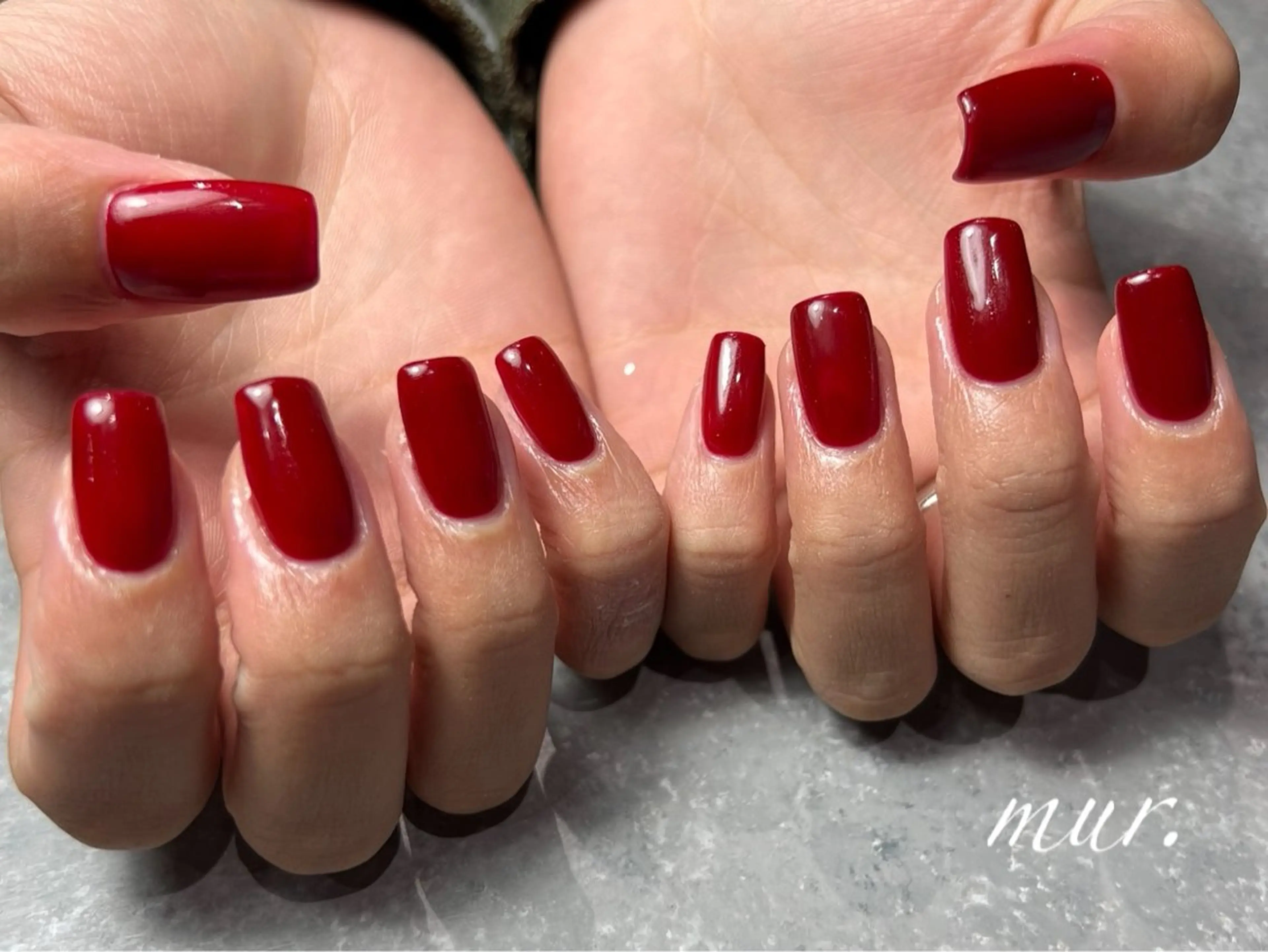 ネイル 成人式 ジェルネイル 韓国ネイル ニュアンスネイル ワンカラーネイル nailsalon mur.のネイルデザイン