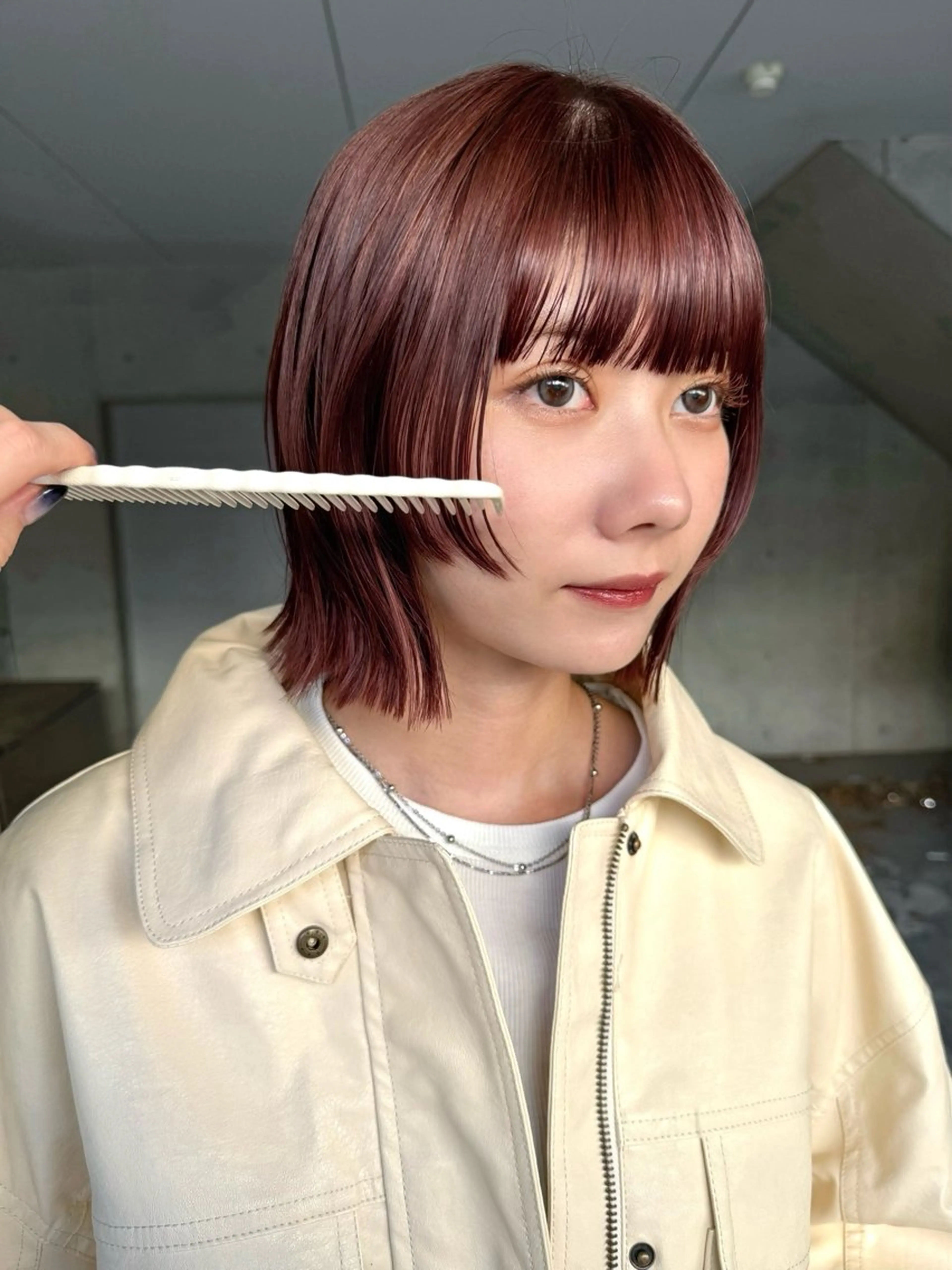 ショート カラー カット ヘアカラー トリートメント 松本優香/ボブ/ダ ブルカラー/髪質改善のヘアスタイル