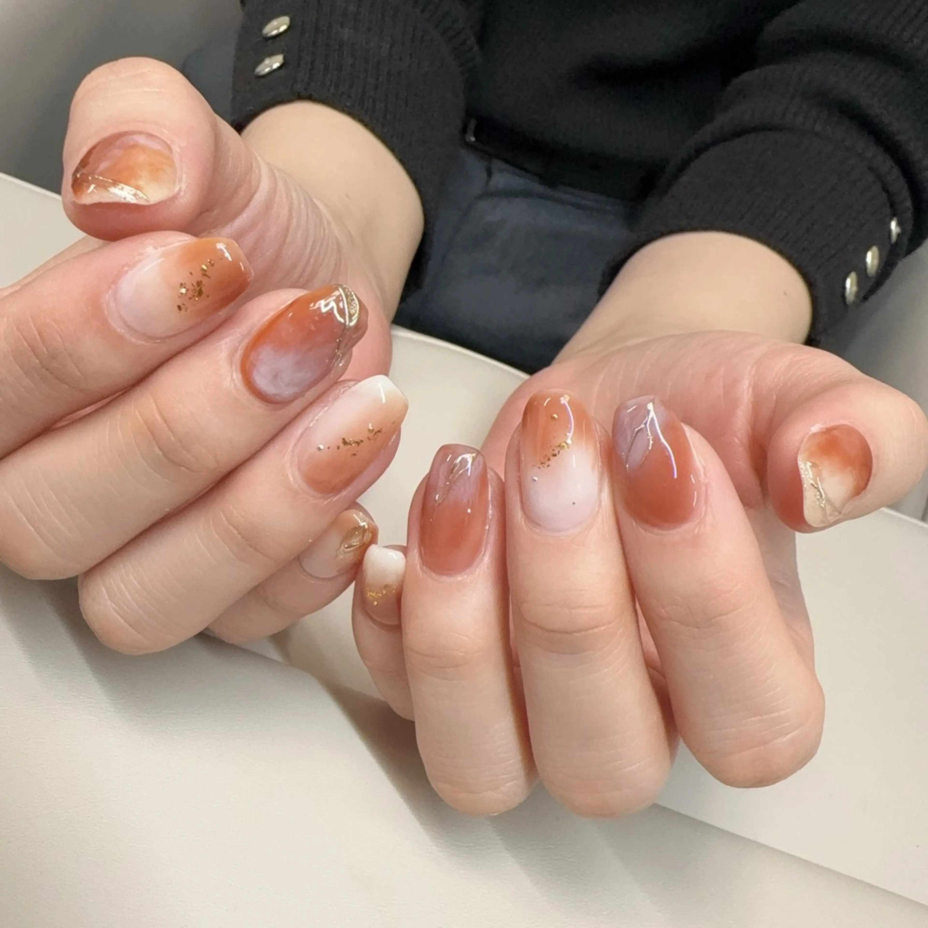ネイル アートネイル チークネイル 長さ出し フレンチネイル ジェルネイル ハンドネイル Rika  nail cocoのネイルデザイン