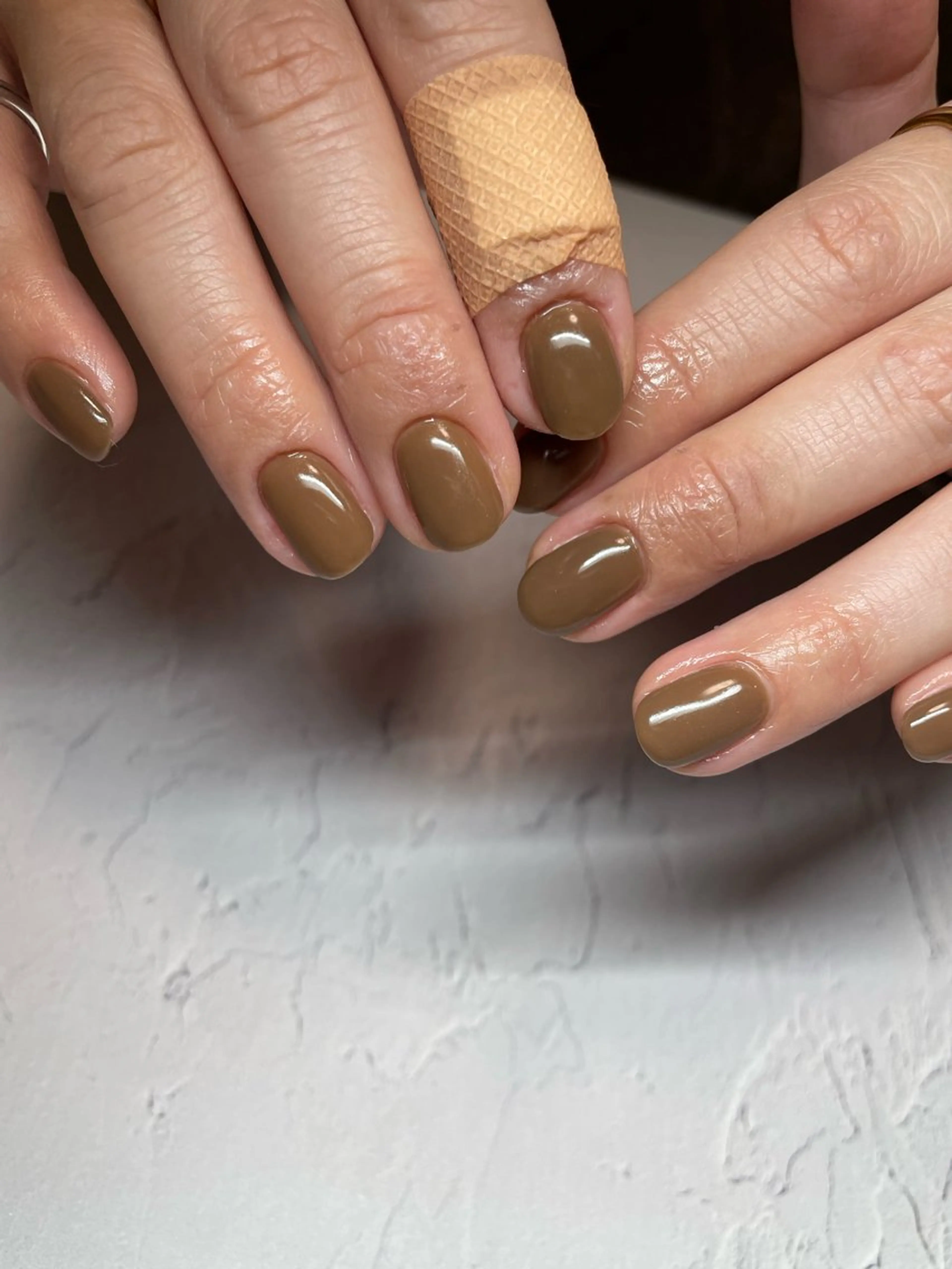 オフなしワンカラー ネイルの写真