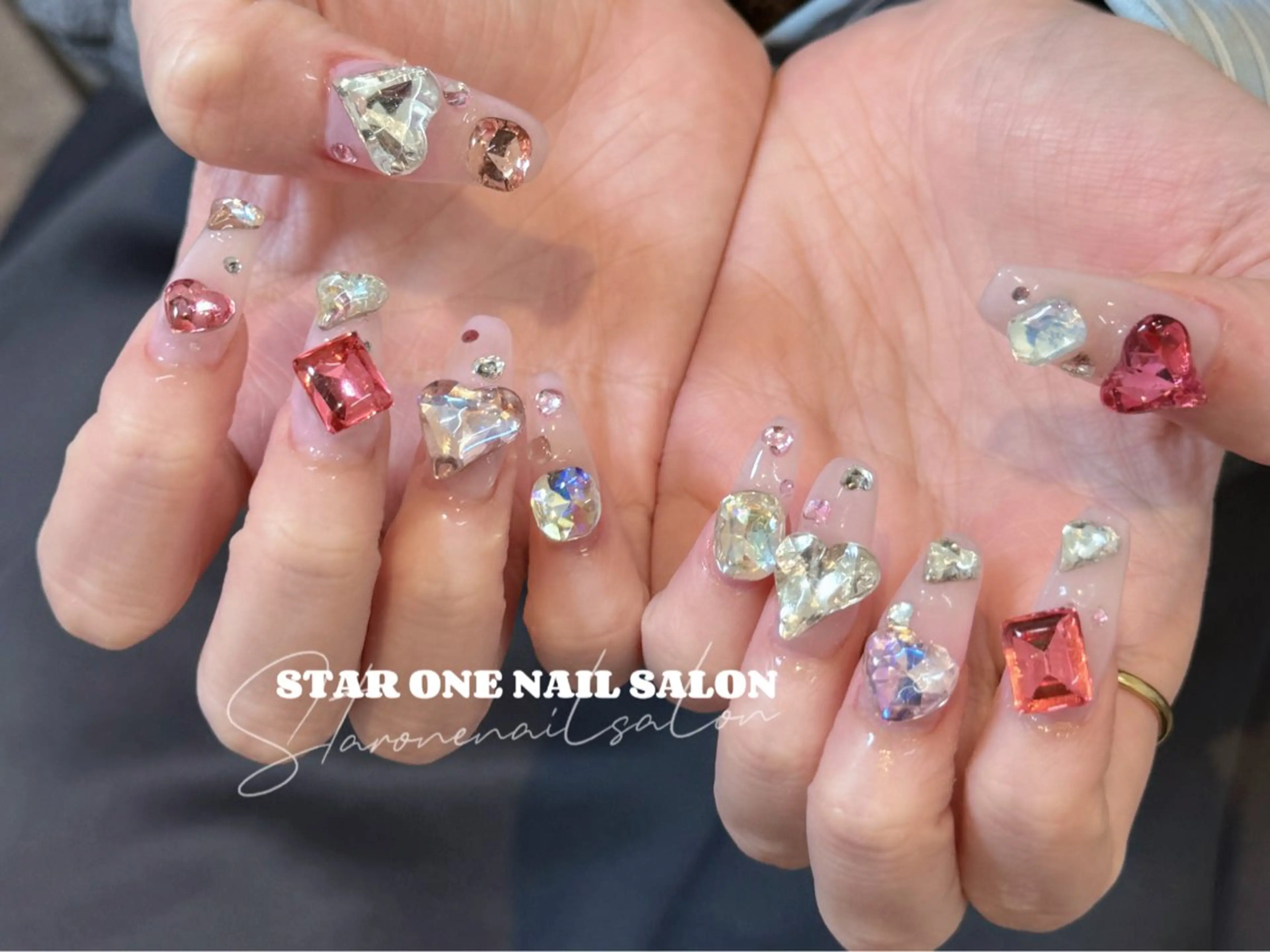 ネイル ハンドネイル 星 あみのネイルデザイン