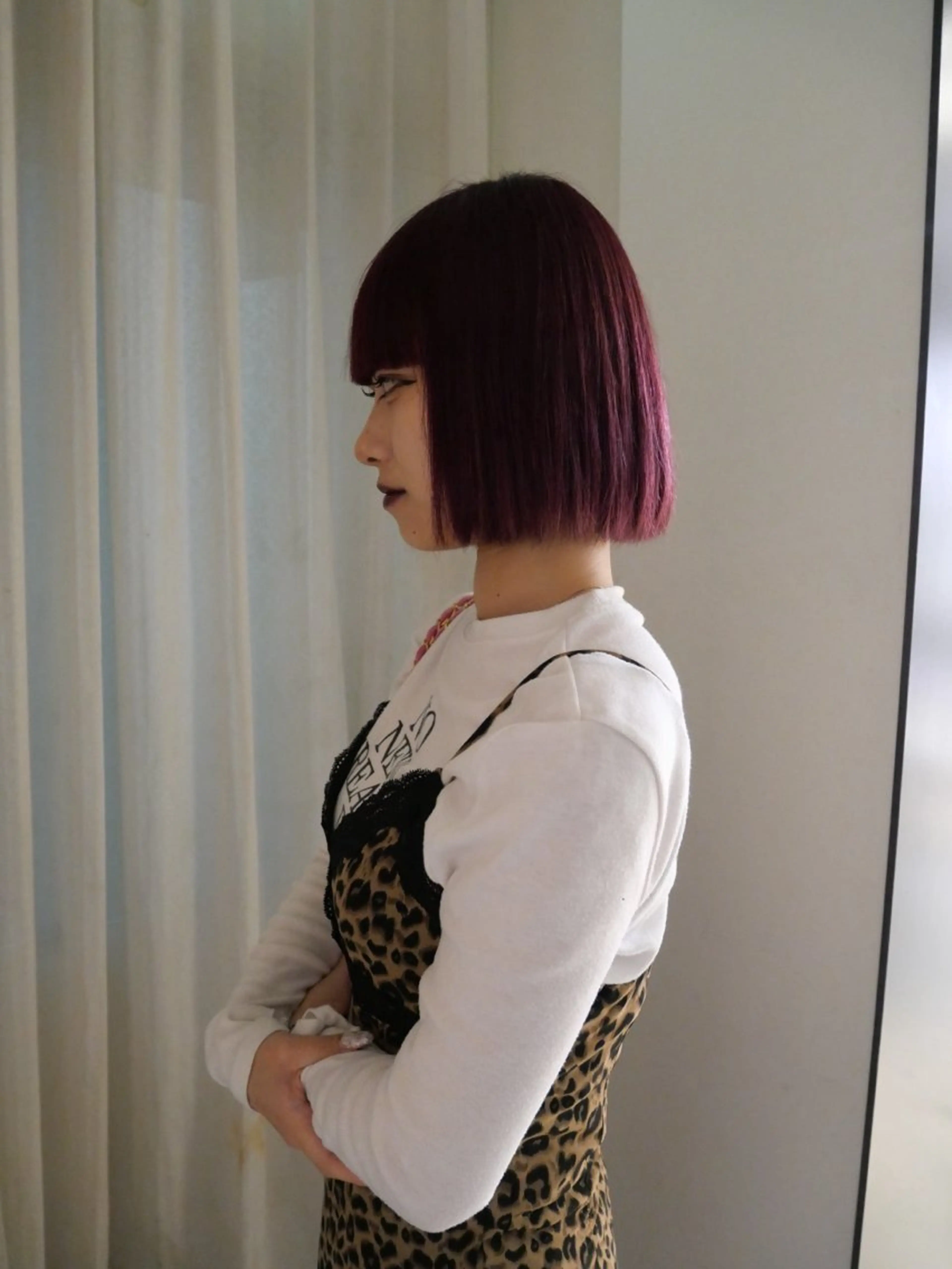 カラー ブリーチ ダブルカラー ピンクカラー カットモデル FILMSりくのヘアスタイル