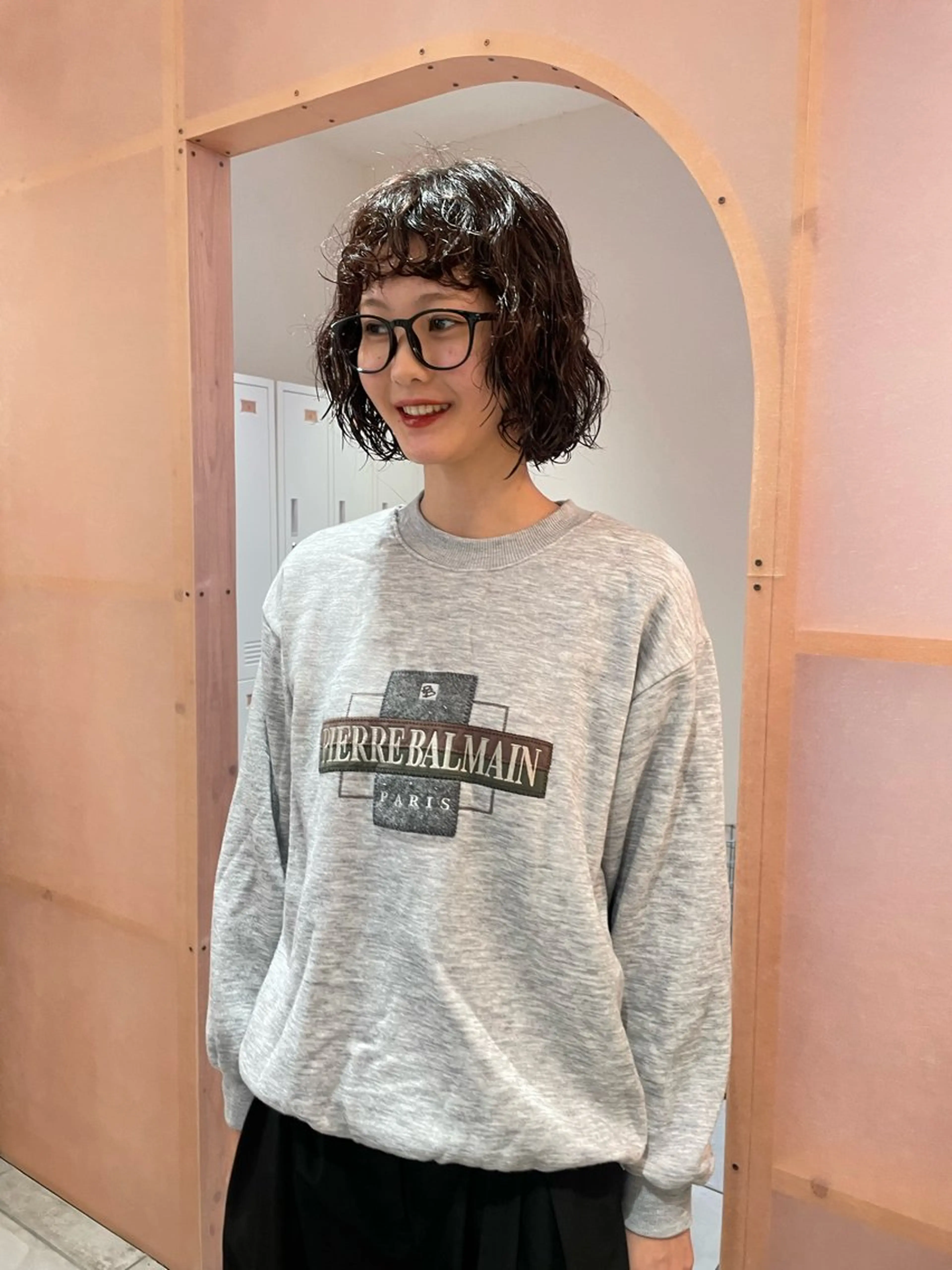 ショート パーマ カット パーマ トリートメント 前原  千尋のヘアスタイル