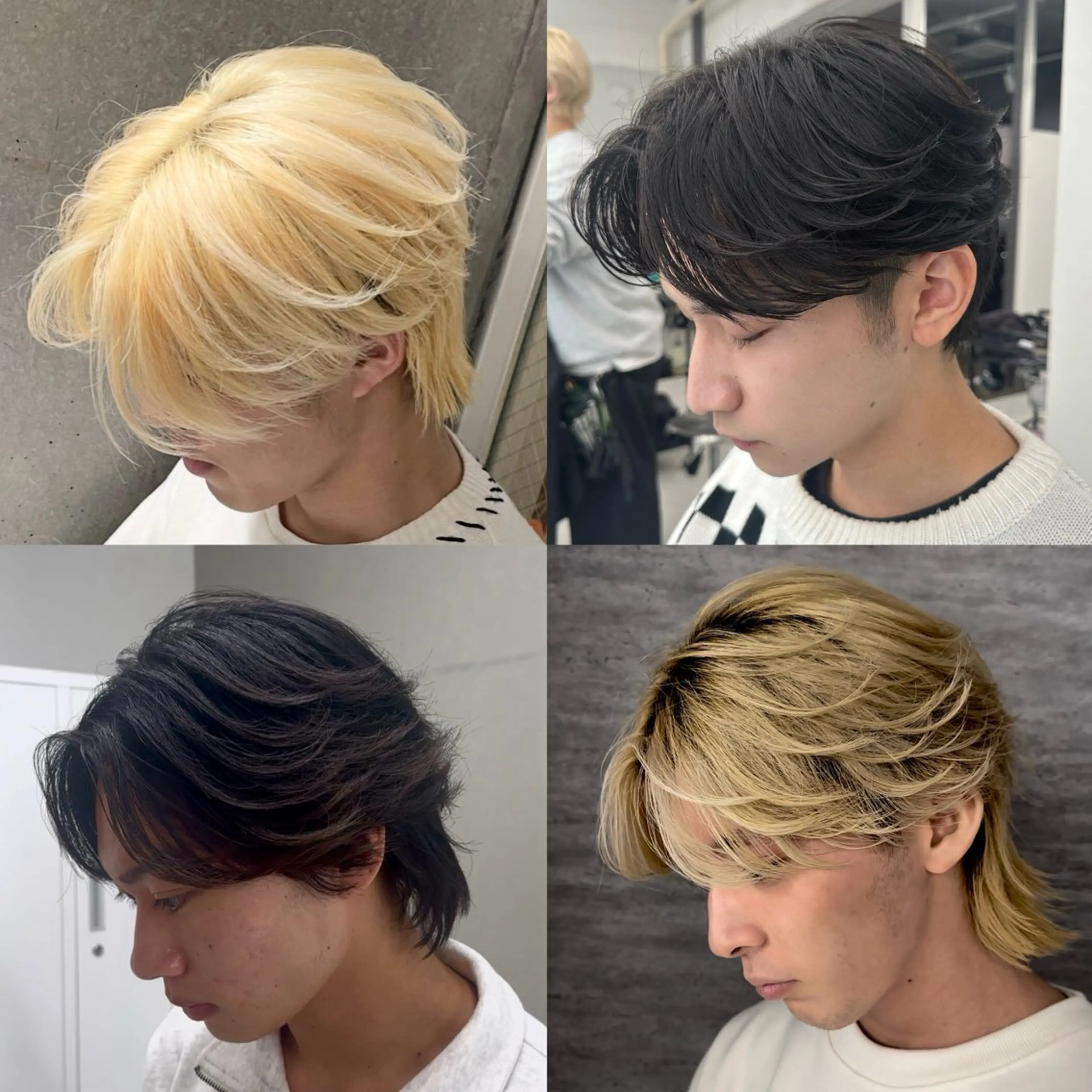 ミディアム パーマ メンズ カット パーマ ニュアンス/フェザー /ウルフ/伶馬のヘアスタイル