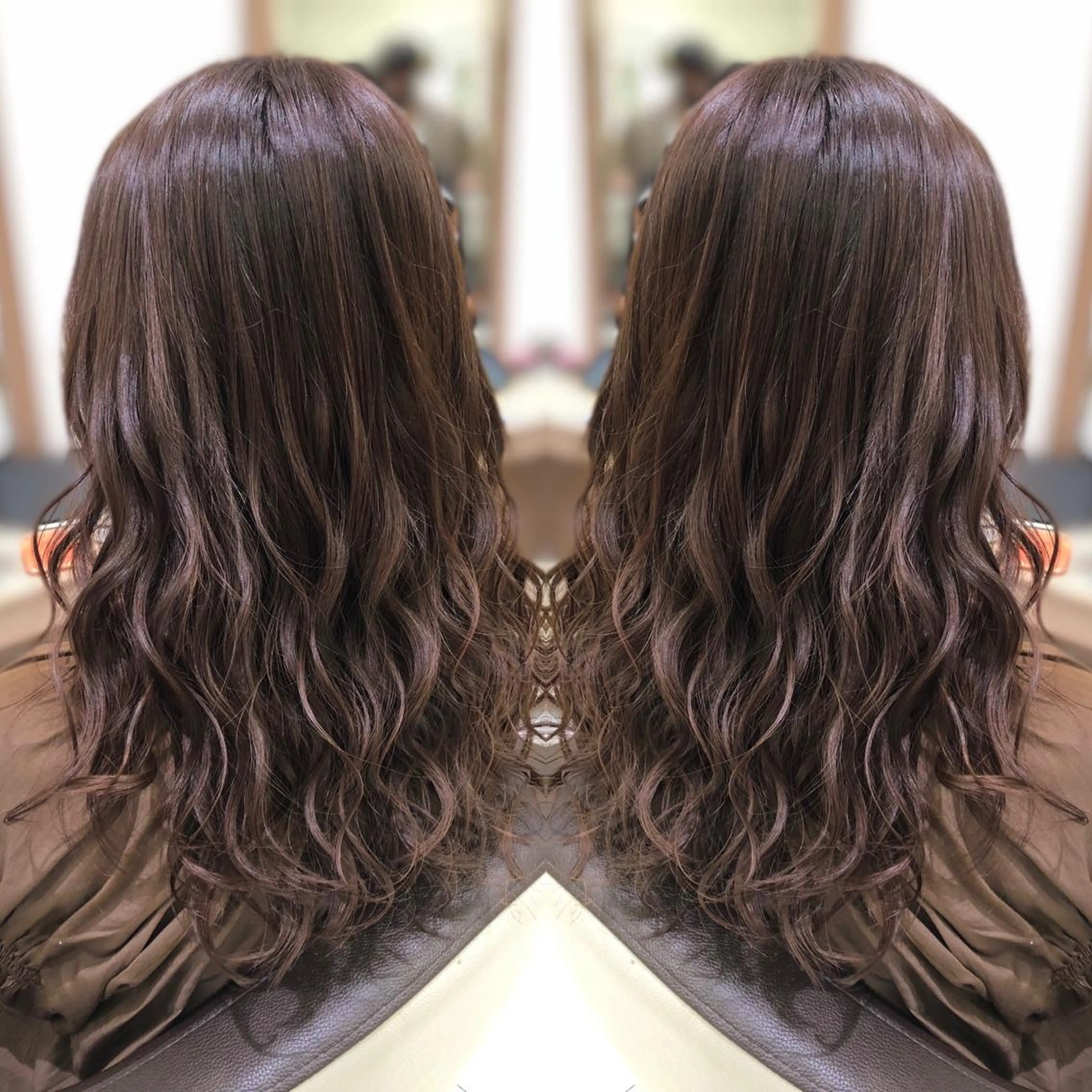 セミロング カラー 韓国レイヤー×透明感 カラー/山崎一輝のヘアスタイル