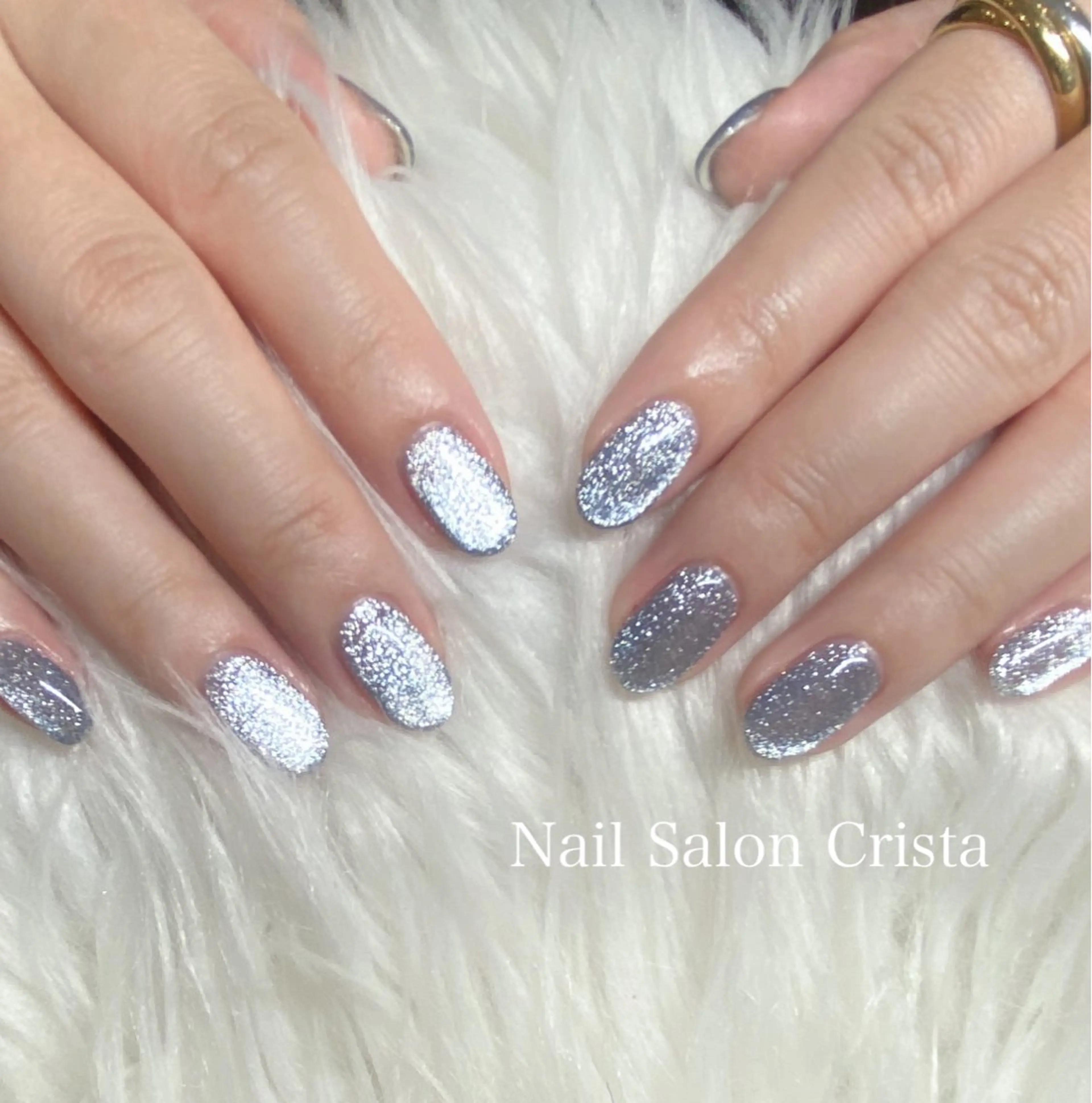 ネイル ジェルネイル マグネットネイル パラジェル ハンドネイル CRISTA MOMOのネイルデザイン