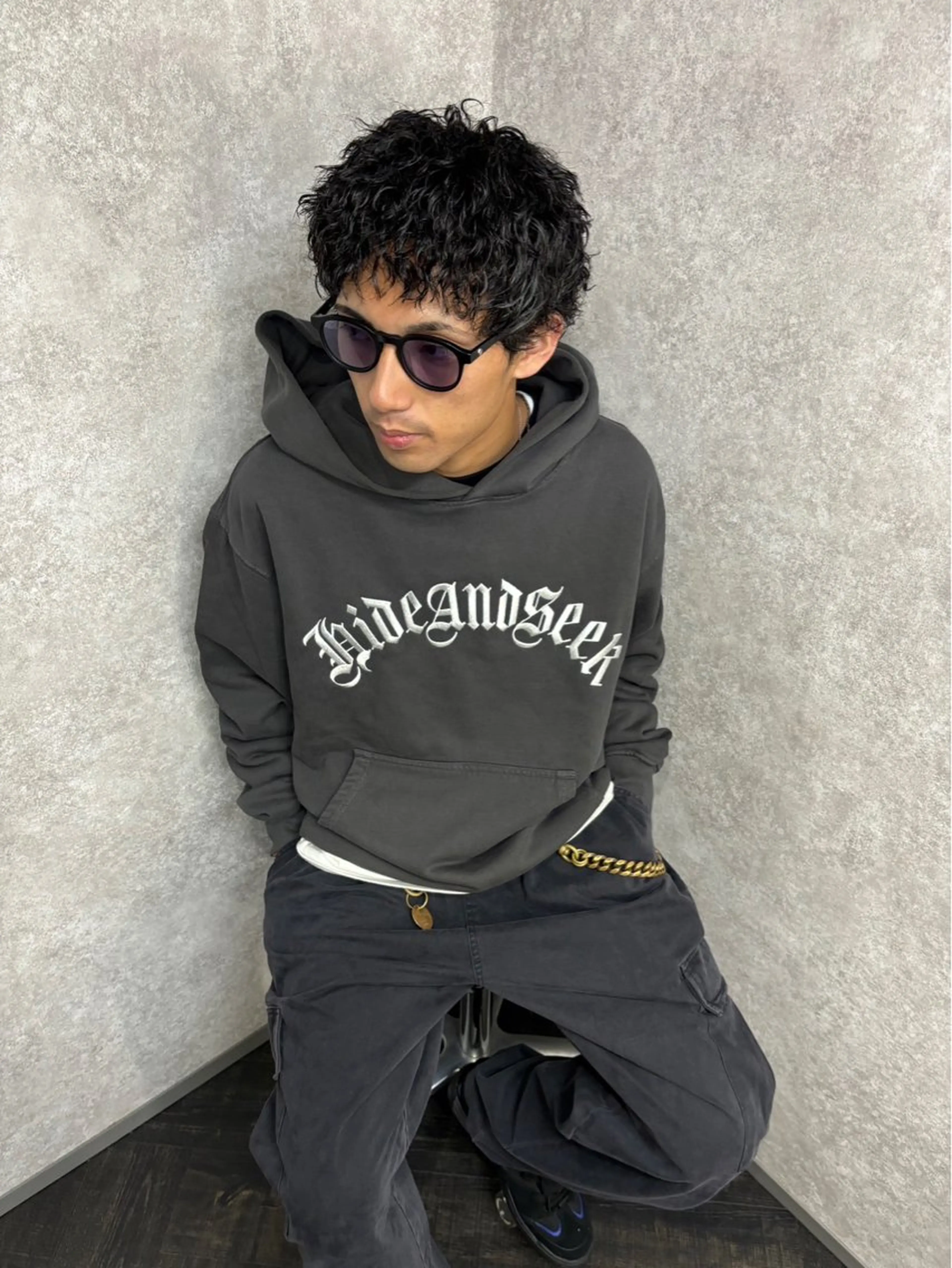 パーマ メンズ 谷 勇汰のヘアスタイル