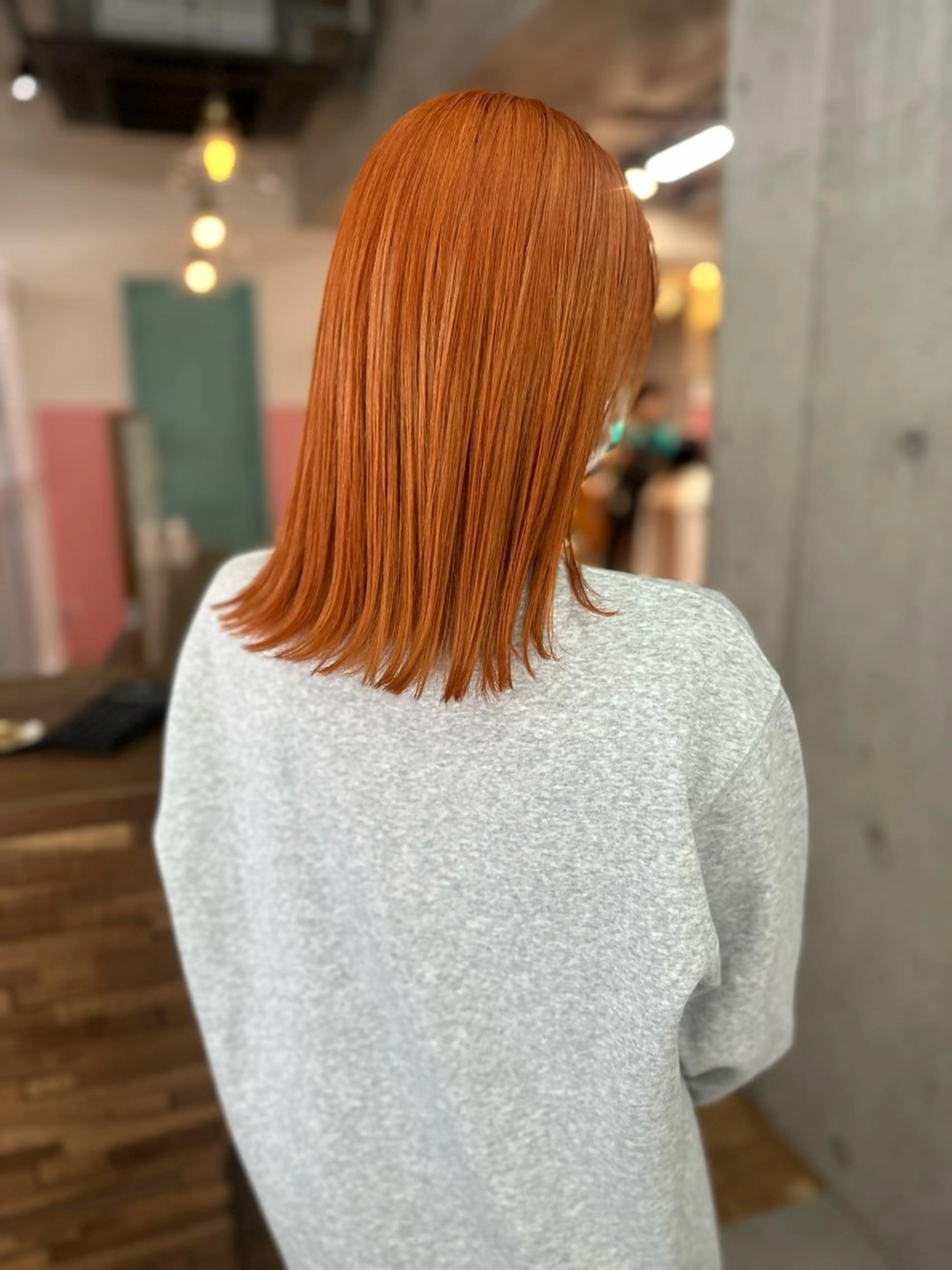 ミディアム カラー ヘアアレンジ ヘアカラー トリートメント ヘアセット 透明感/ブリーチ/ 髪質改善💛miuのヘアスタイル