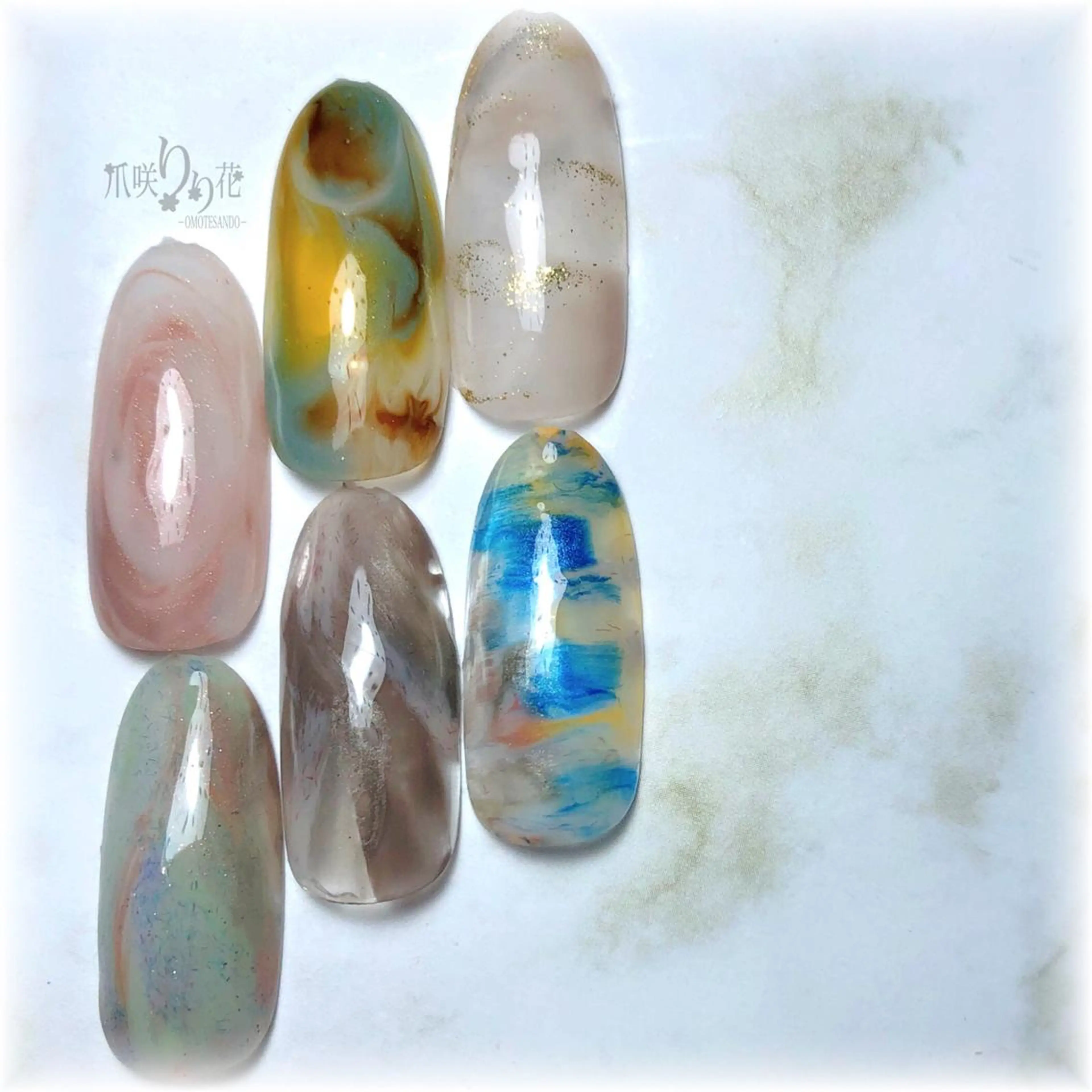 ネイル ニュアンスネイル ハンドネイル ハンドケア 爪咲 りり花のネイルデザイン