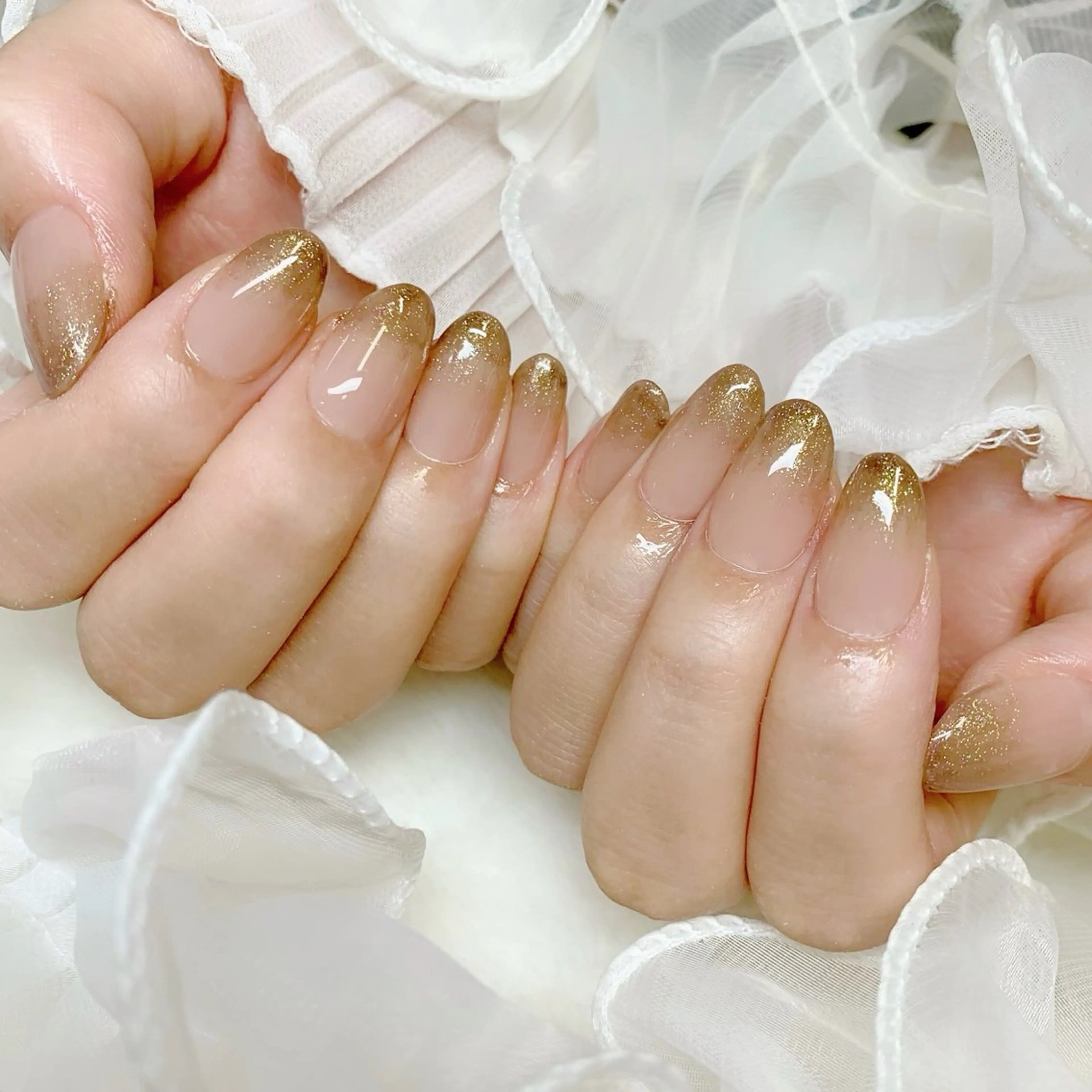 オフなし　ラメグラデーションの写真