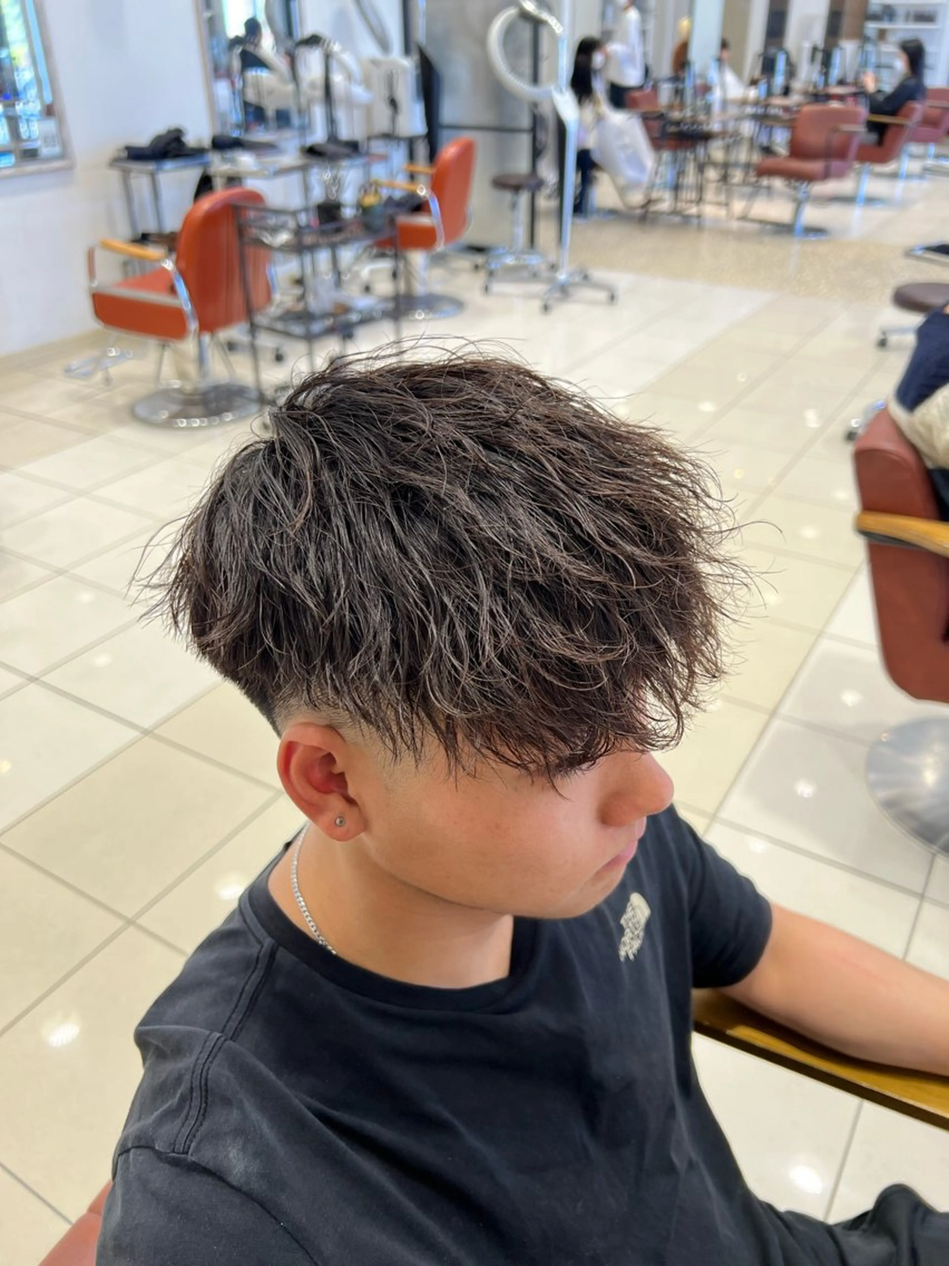 パーマ メンズ フェードカット カット パーマ メンズ特化/勝田駅/ 佐和駅/鈴木輝瑠/のヘアスタイル