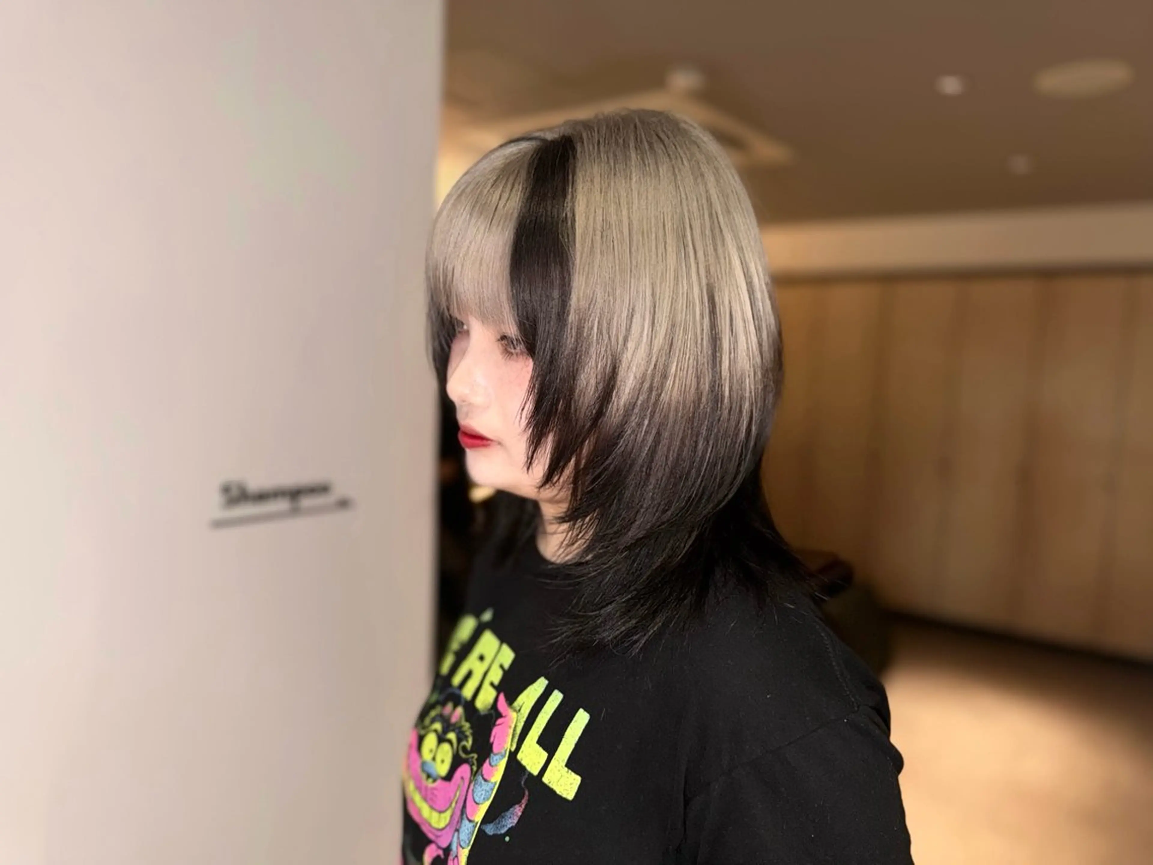 ミディアム カラー ヘアカラー 岡山ハイトーン・ ルーツカラー/こもものヘアスタイル