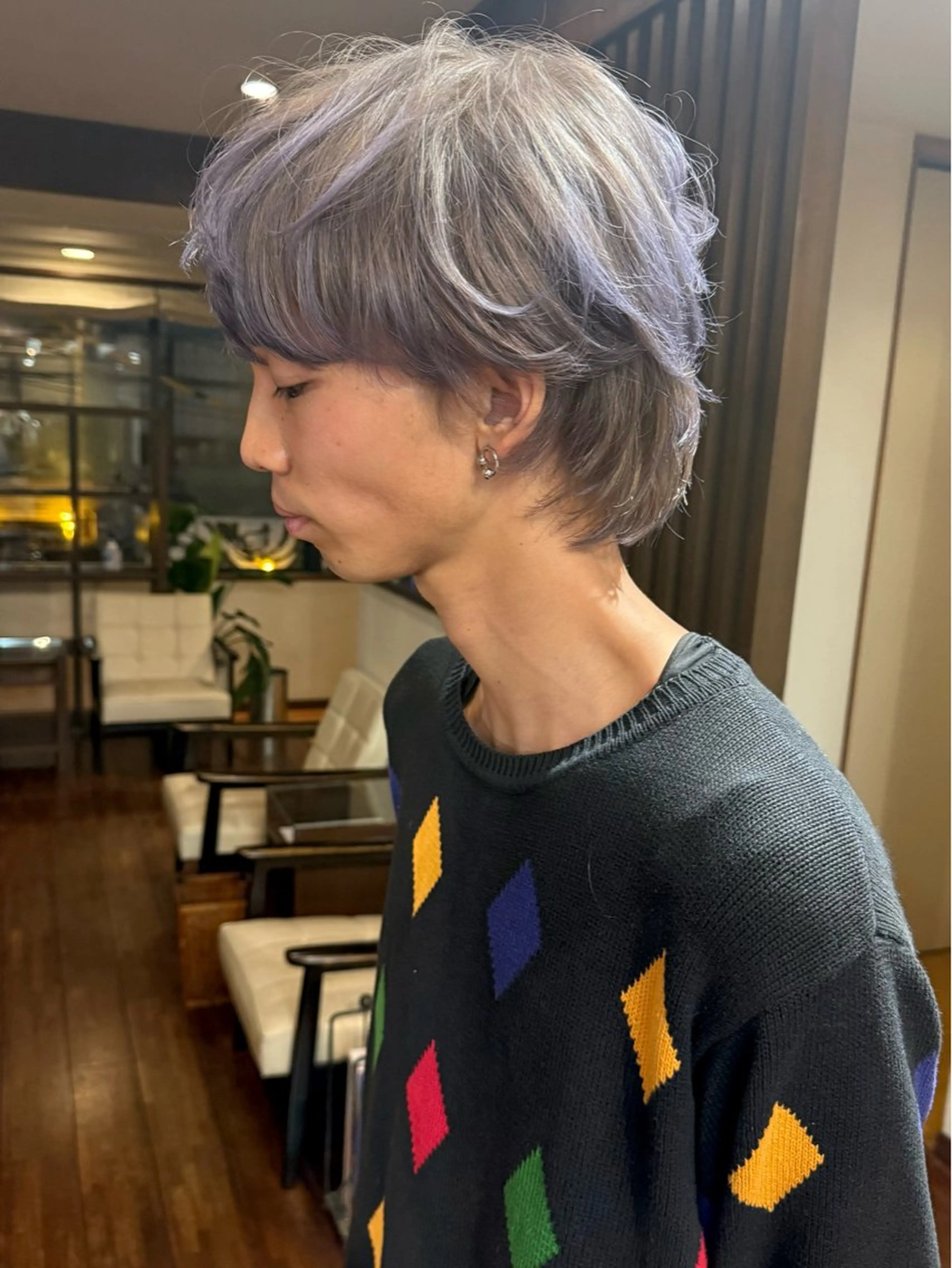 メンズカット＋ブリーチ＋カラーの写真