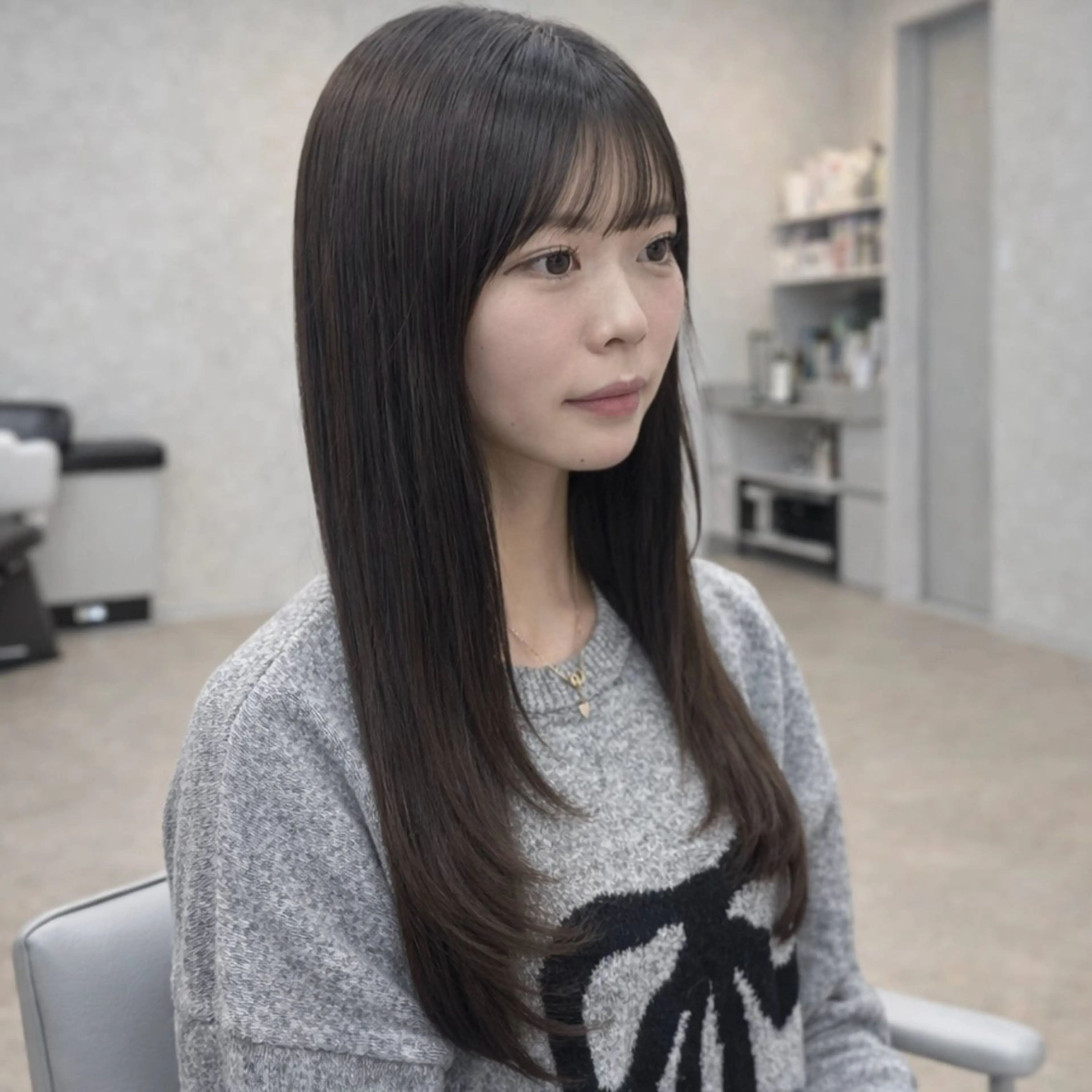 ロング カット ヘアカラー ✨レイヤーカット✨ 顔まわり✂️鎌倉楓麻のヘアスタイル