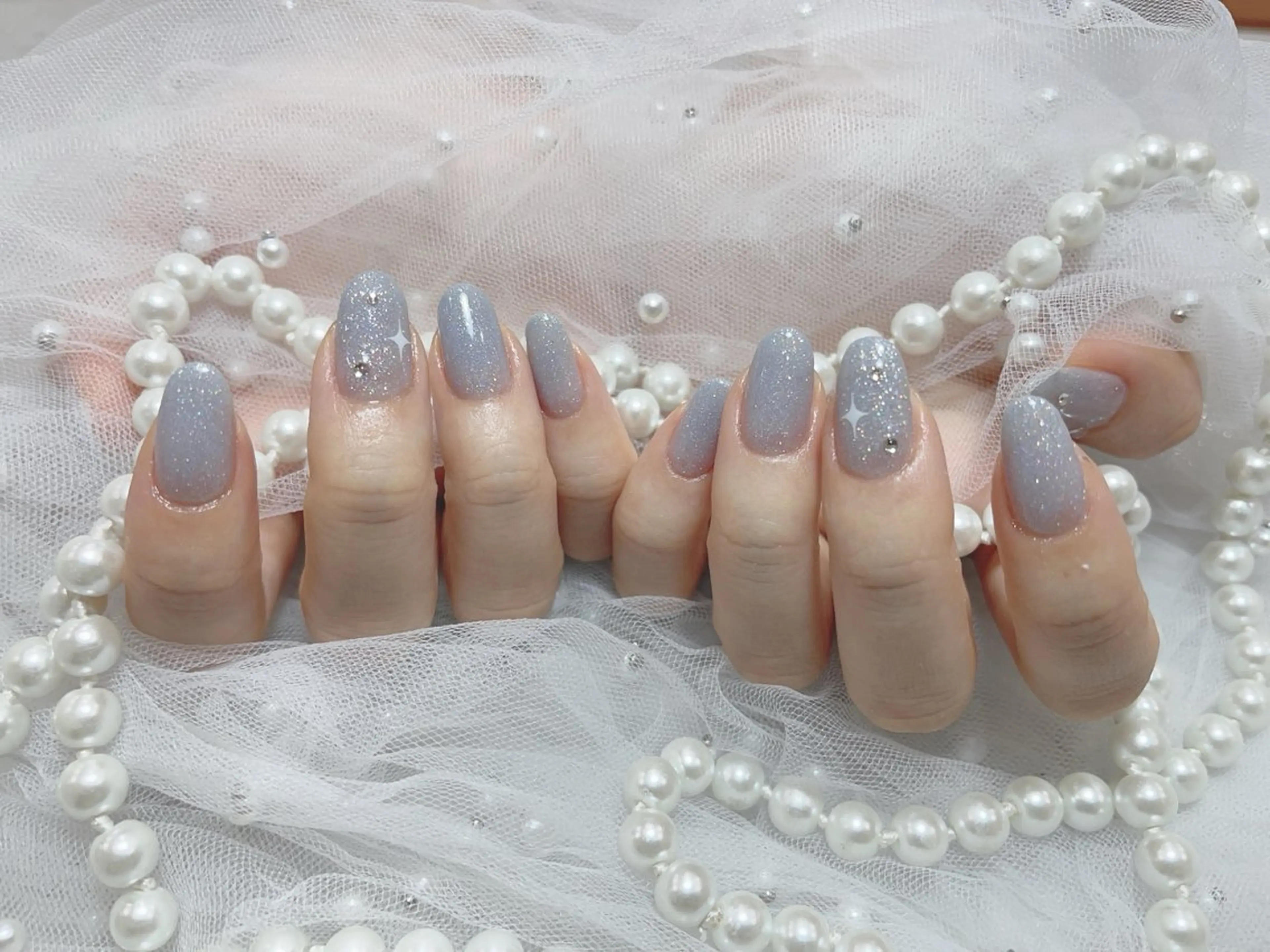 ネイル アートネイル フラッシュネイル フレンチネイル ガラスフレンチ グラデーション M2beauty Renaのネイルデザイン