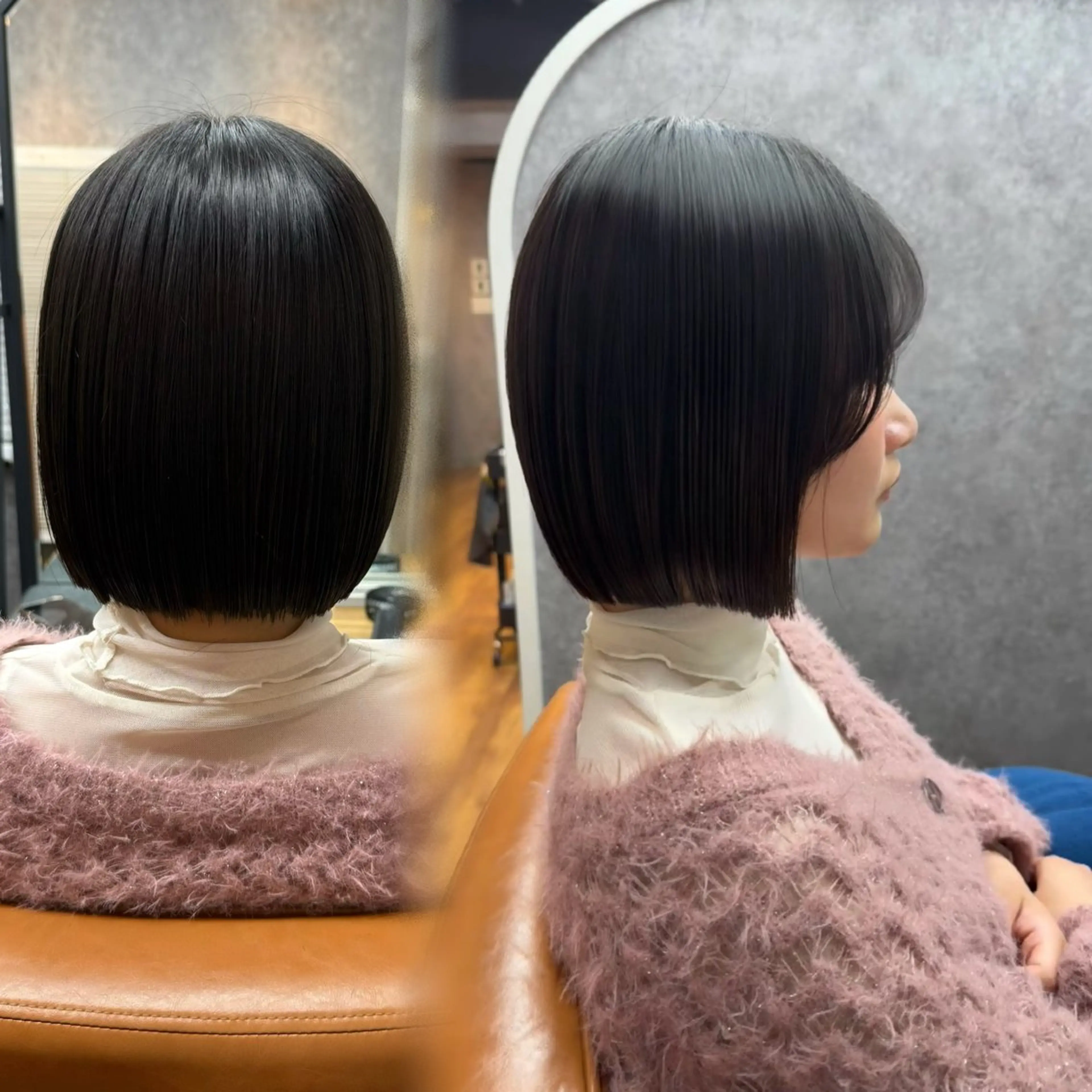 ミディアム ボブ 小顔カット カット cocoa船橋🎀 naomiのヘアスタイル