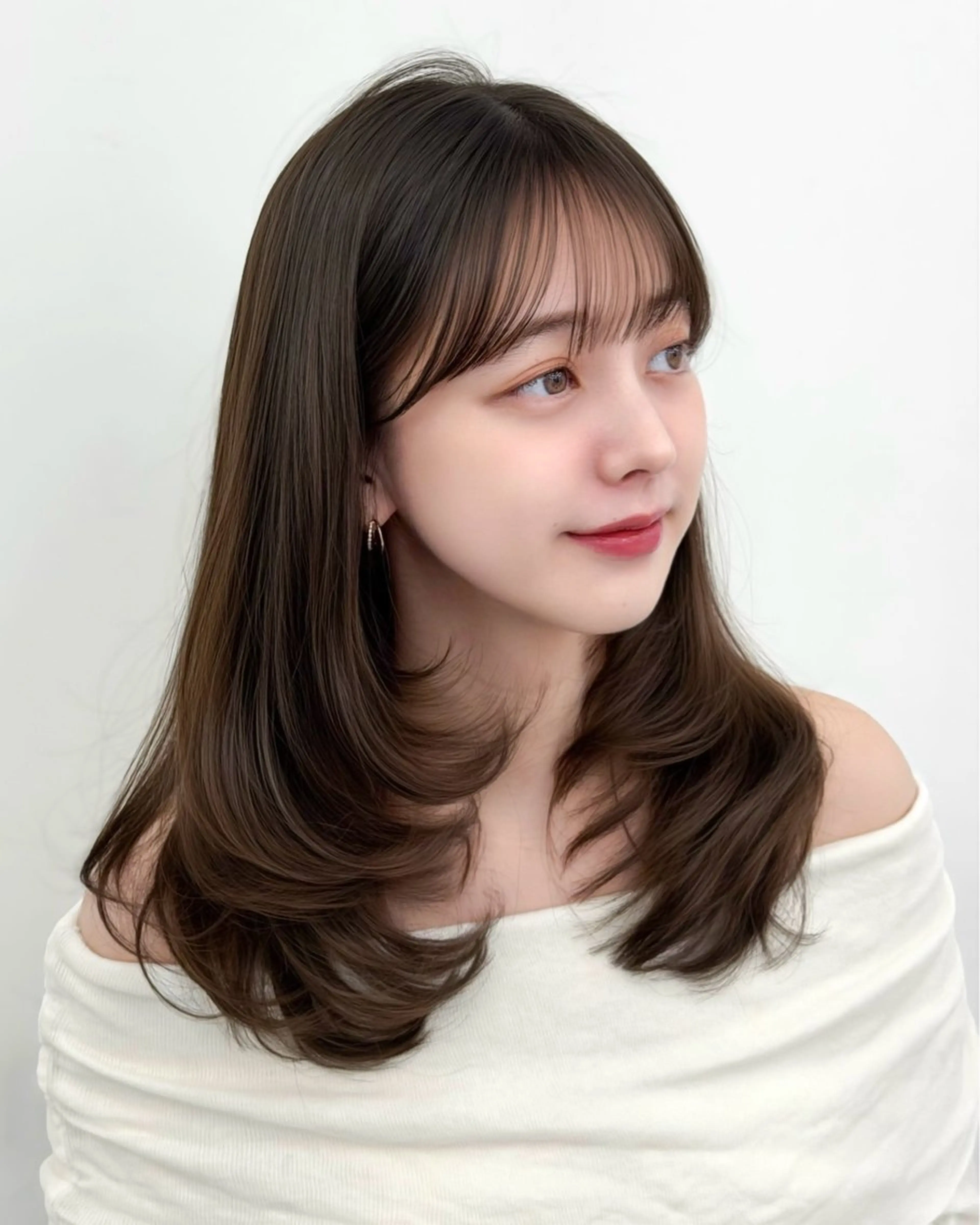 ロング カラー カット ヘアカラー トリートメント 韓国ヘア　紗希 🦋のヘアスタイル