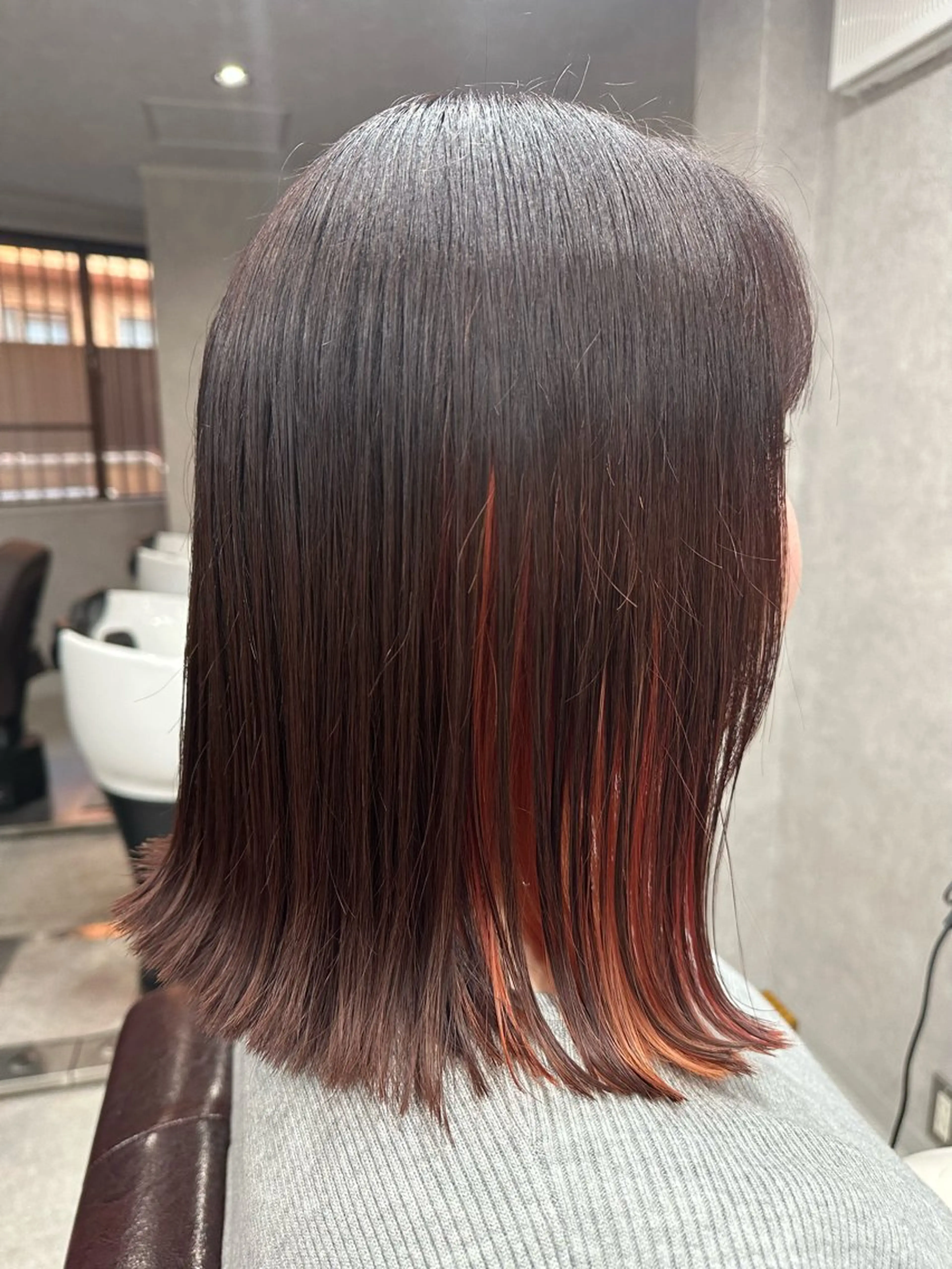 ミディアム カラー カット ヘアカラー トリートメント Lien 深井店のヘアスタイル