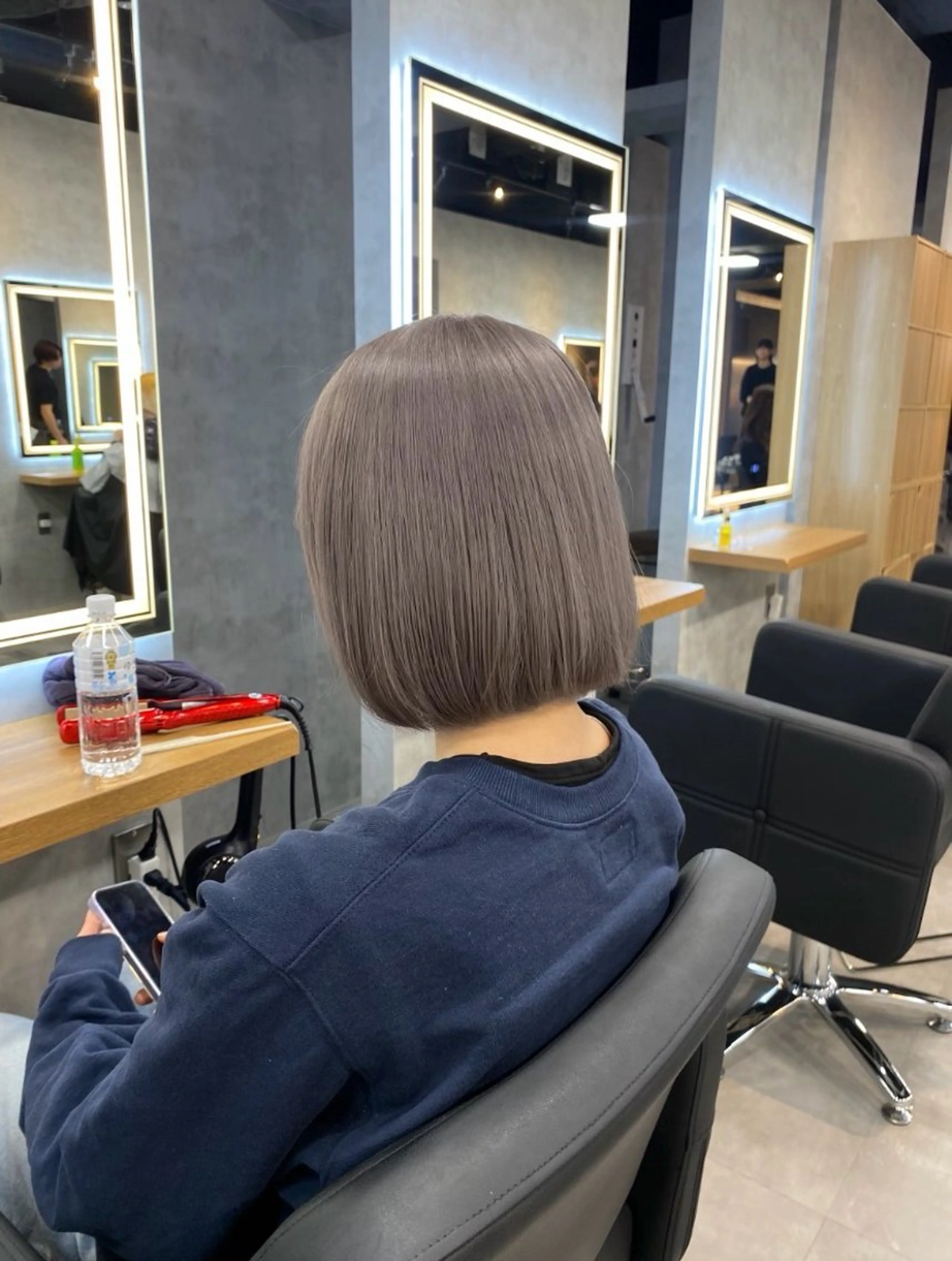 ミディアム ヘアカラー ヘアセット 透明感/韓国風 RENA🤎のヘアスタイル