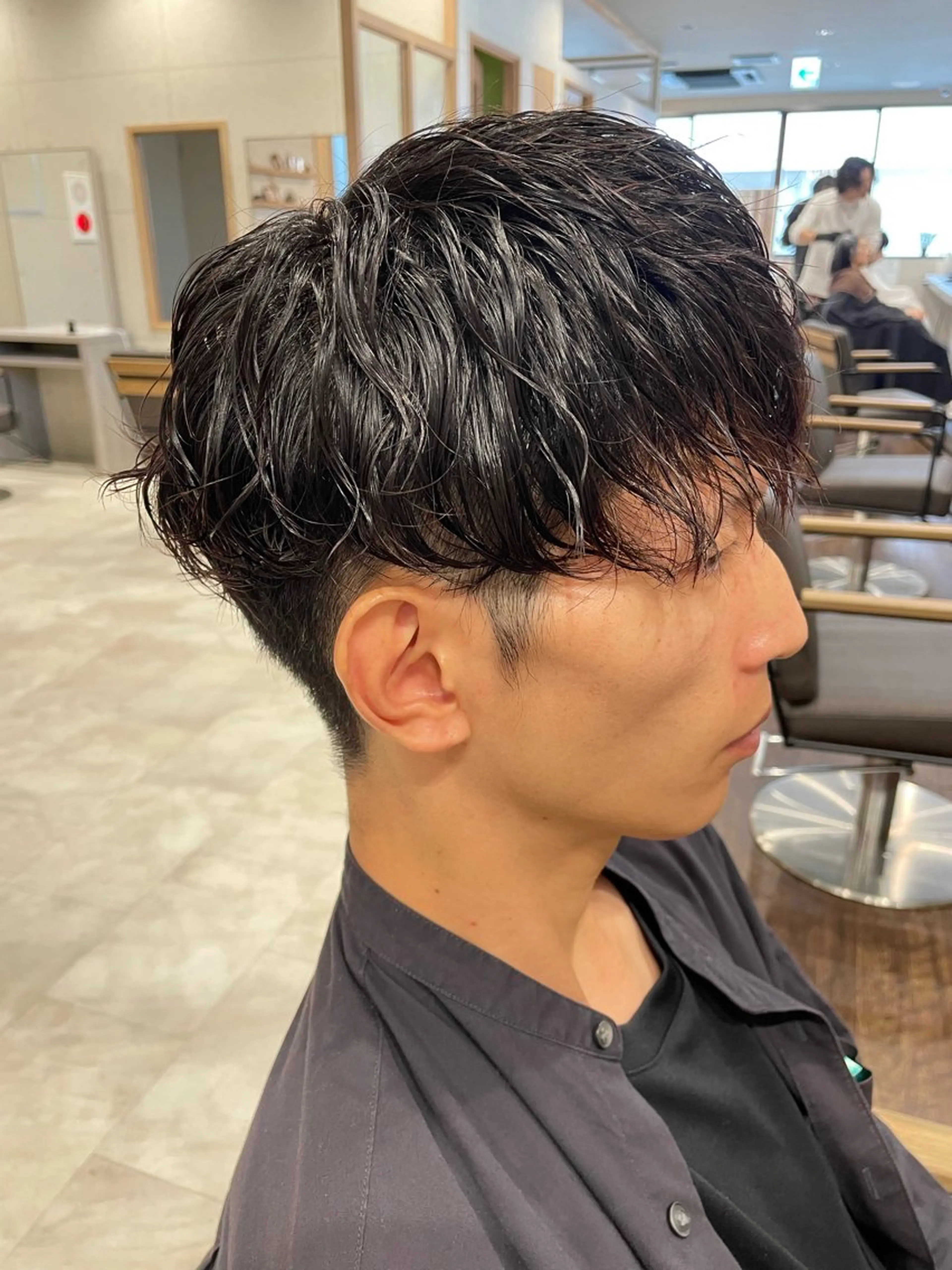 ショート パーマ メンズ カット パーマ 金森 斗夢のヘアスタイル