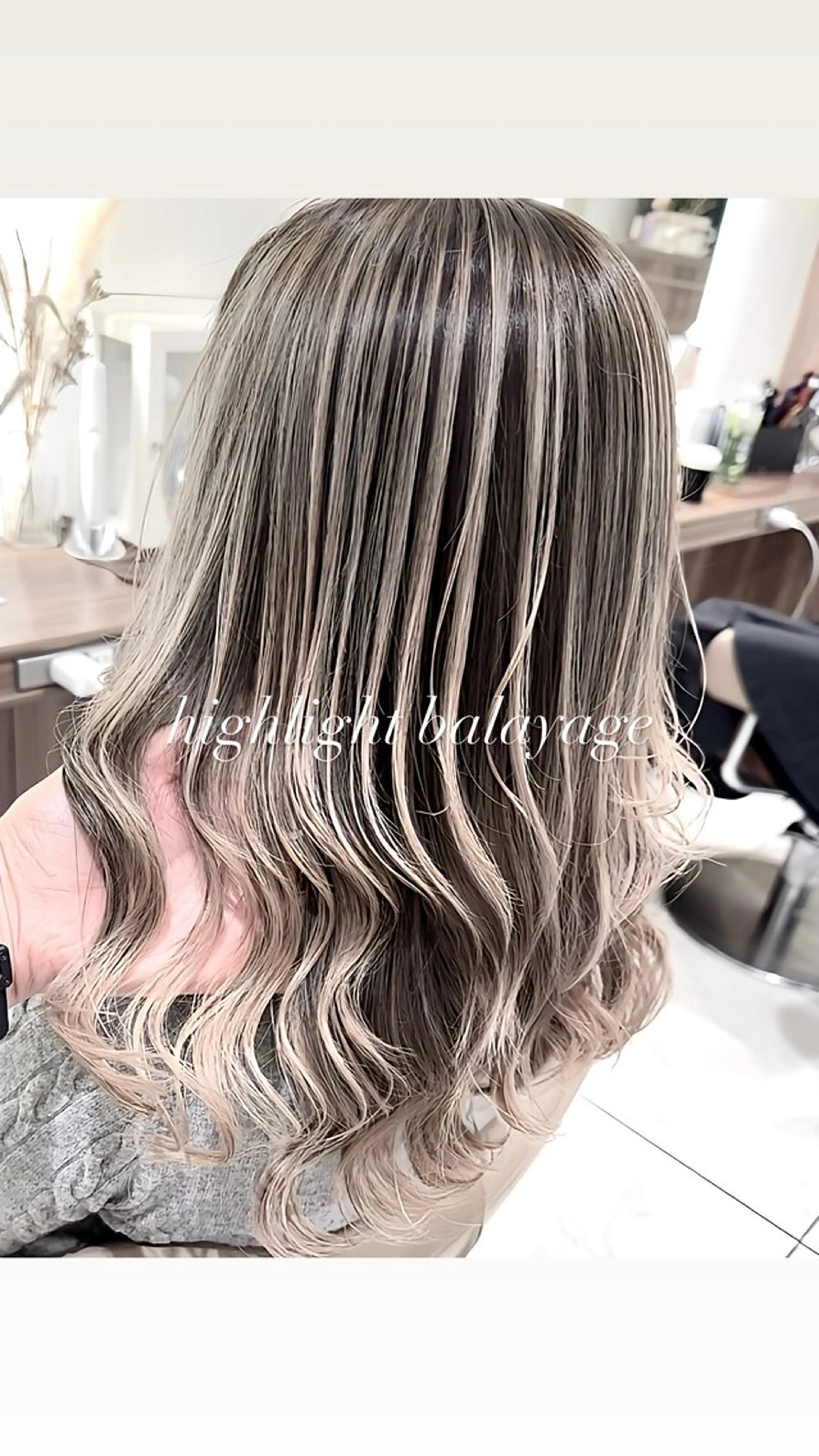 ロング カラー バレイヤージュ ブリーチ グラデーションカラー ハイライトカラー ハイライト ヘアカラー トリートメント 大宮/バレイヤージュ 髪質改善/澤田隆誠のヘアスタイル