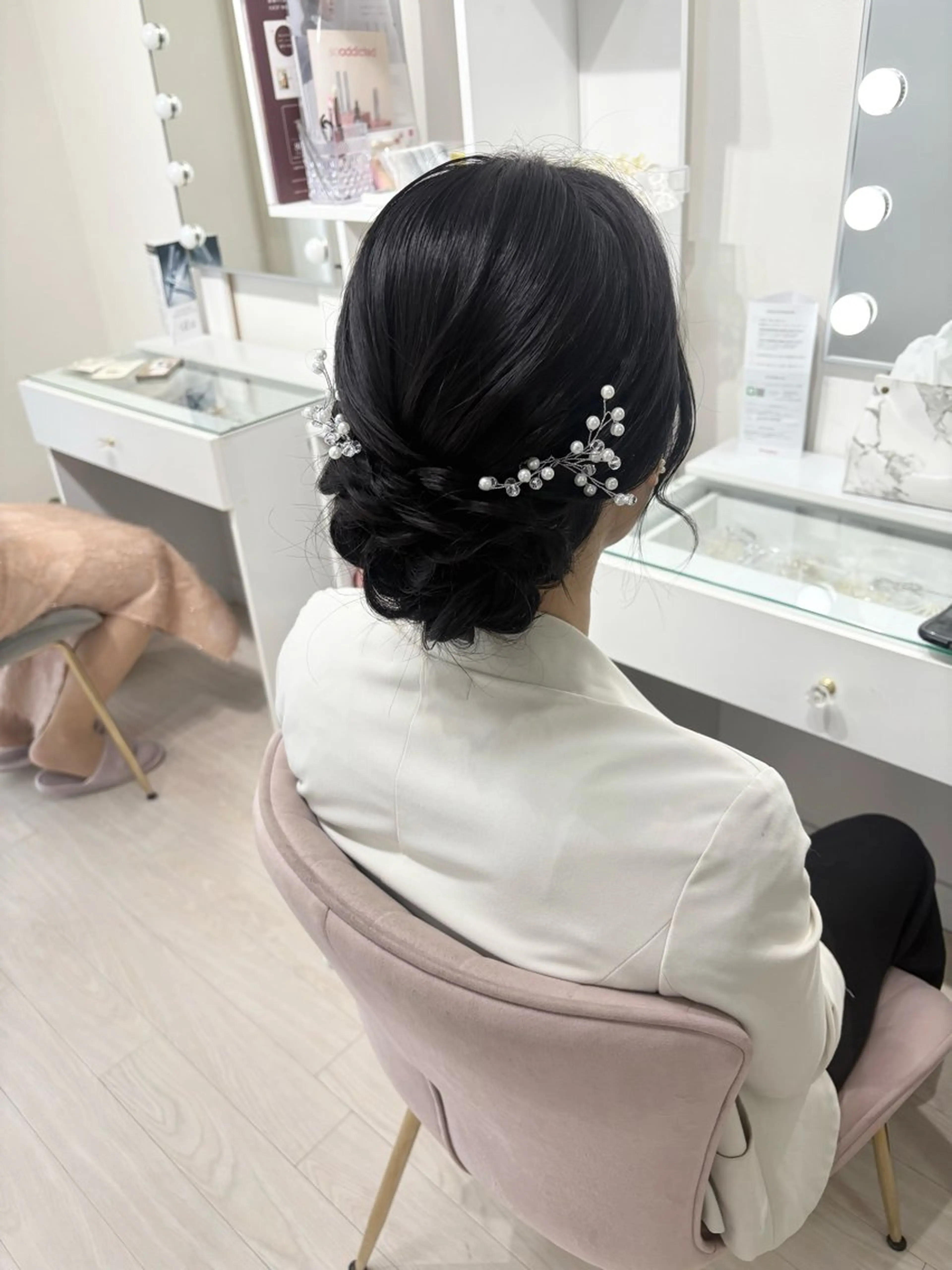 セミロング ヘアアレンジ ヘアセットサロン /上坪愛美のヘアスタイル