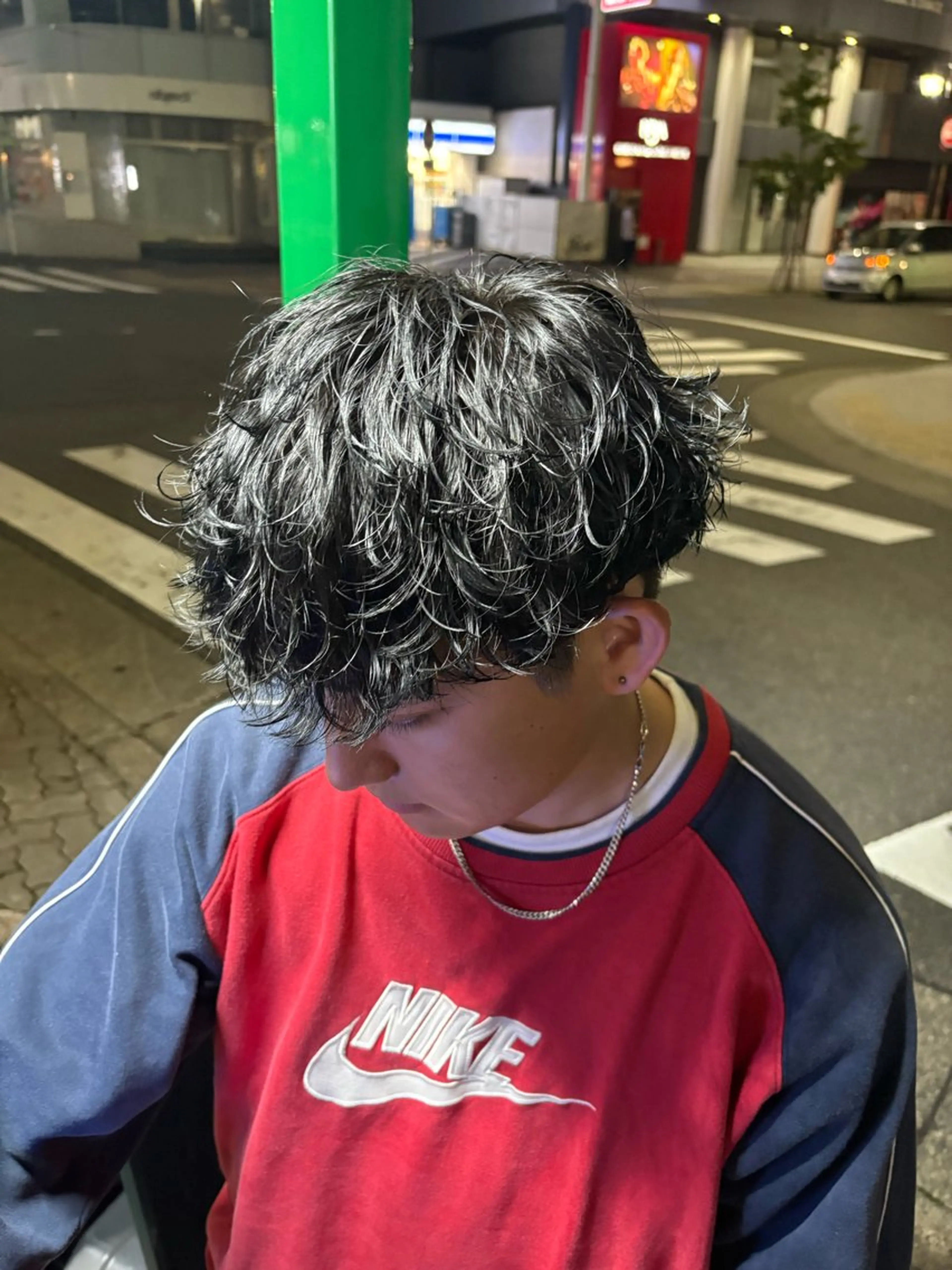 ショート カラー パーマ メンズ 鈴木 悠月のヘアスタイル