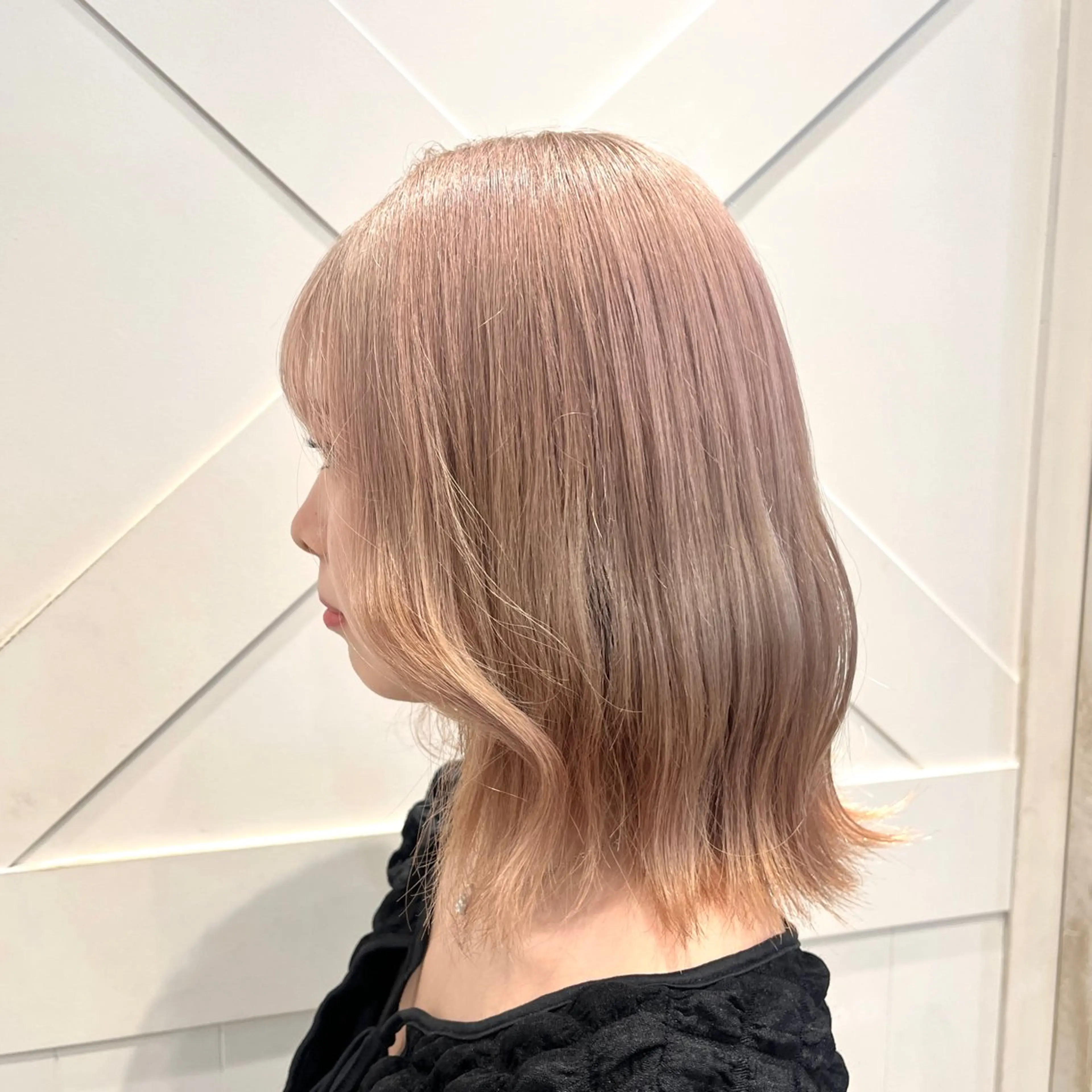 ミディアム カラー ヘアカラー トリートメント 韓国レイヤー 暖色カラー/さくらのヘアスタイル