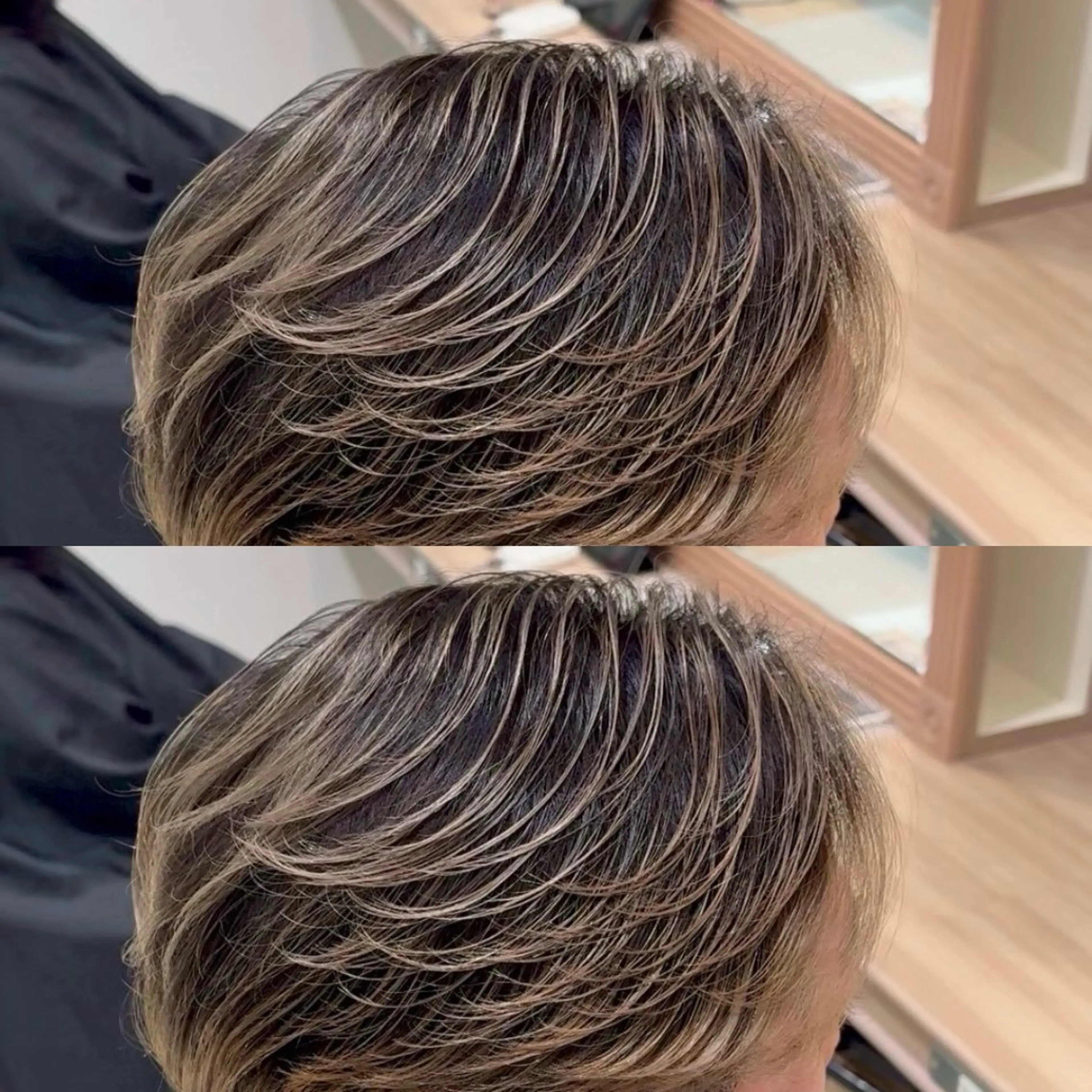 ミディアム カラー メンズ メンズハイライト ハイライトカラー ハイライト カット ヘアカラー メンズハイライト × perm Runoのヘアスタイル