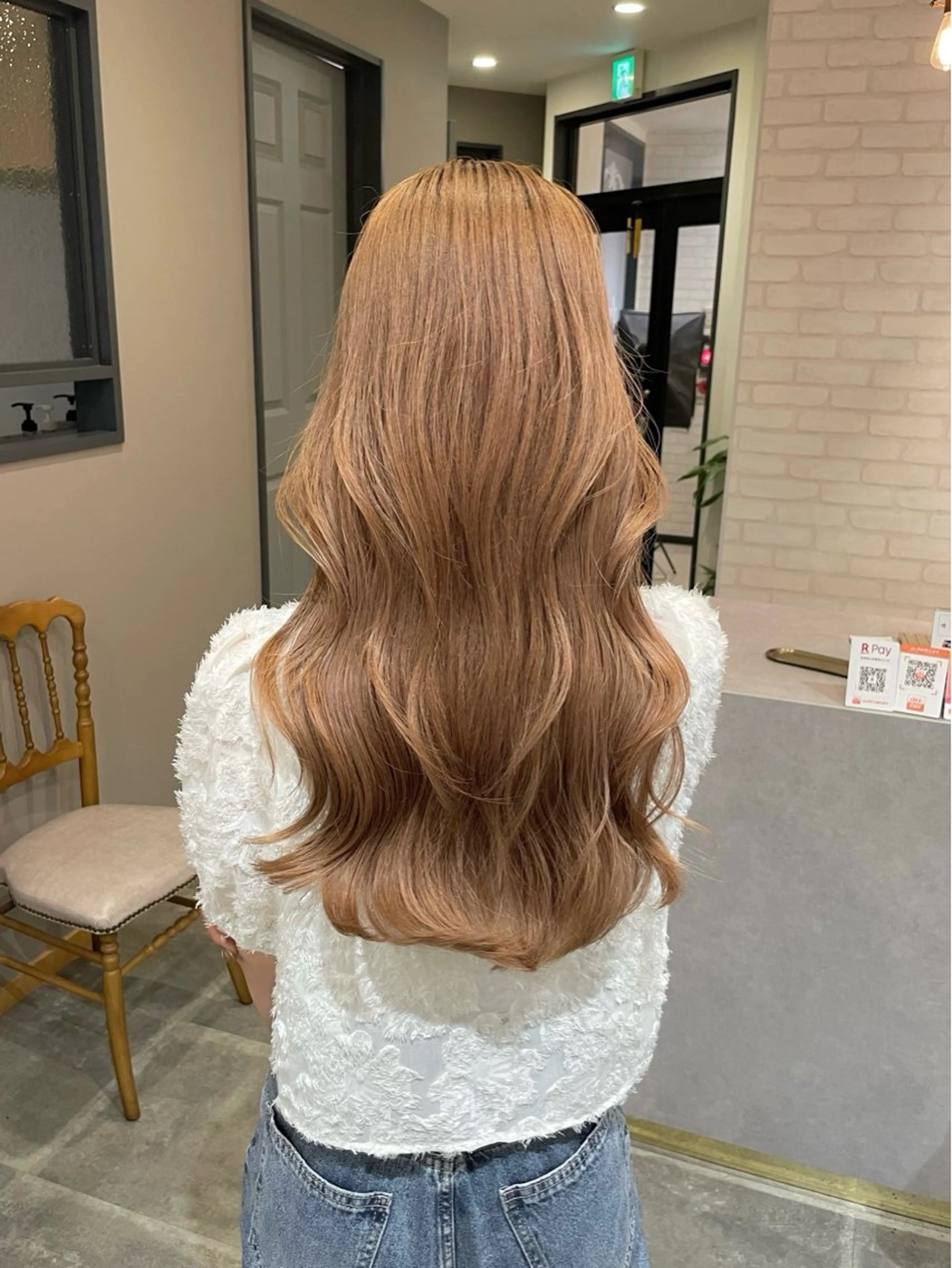 ロング カラー カット ヘアカラー トリートメント 西村 れいのヘアスタイル