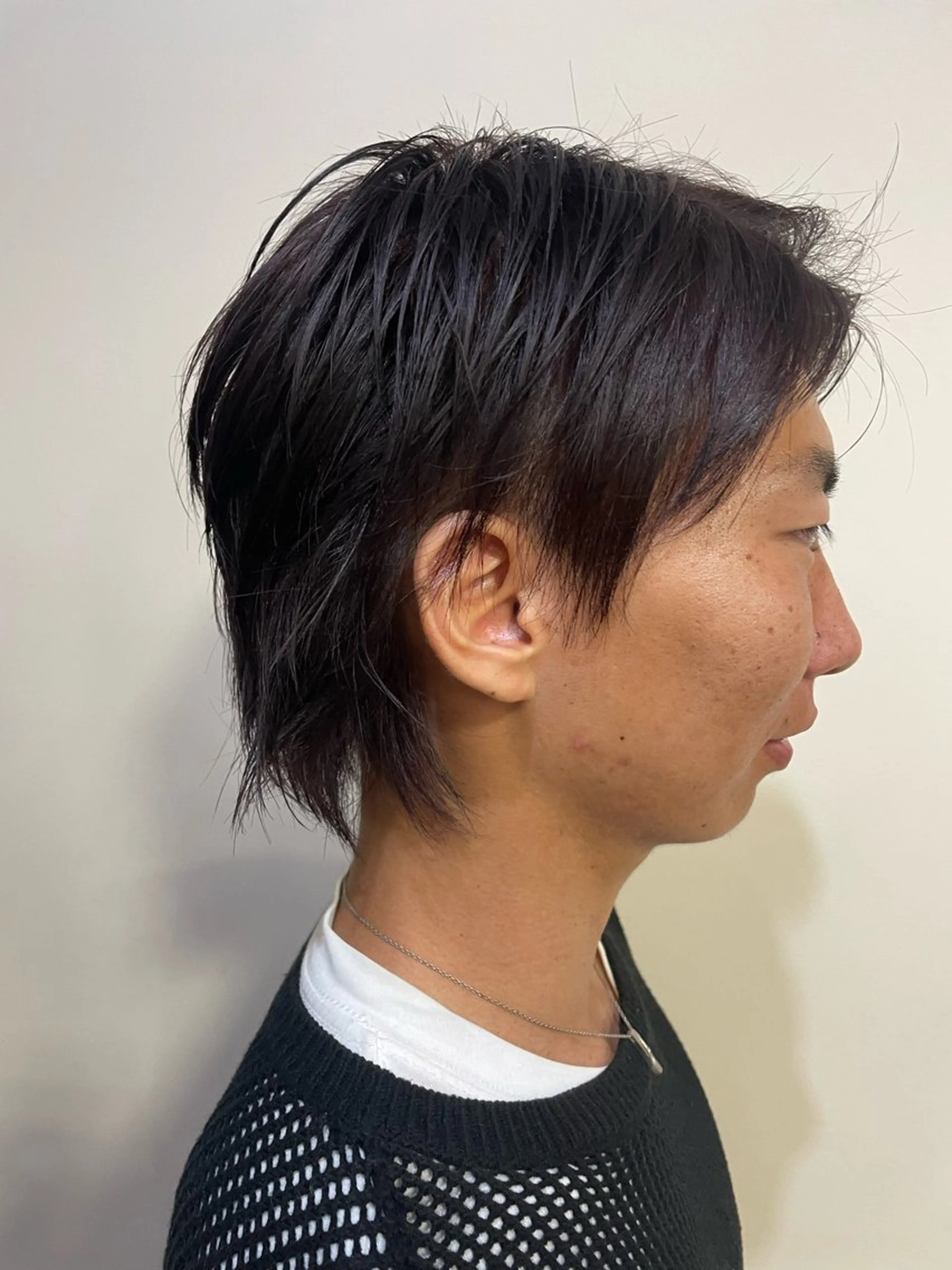 ショート カラー メンズ ラベンダーカラー 浅岡 昭汰のヘアスタイル